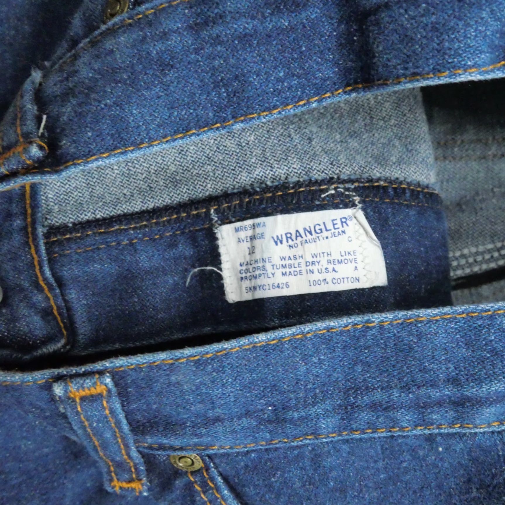 Wrangler VINTAGE Wrangler Jeans Womens 12 28x29 Blue Denim Pants Western 70s Size 28" / US 6 / IT 42 - 4 Thumbnail