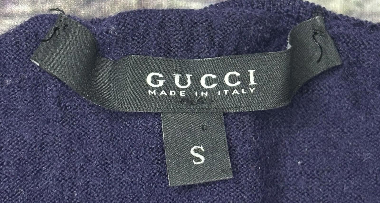 Gucci Gucci Top Womens Small Virgin Fleece Wool Ruched Scoop Neck Size S / US 4 / IT 40 - 2 Thumbnail