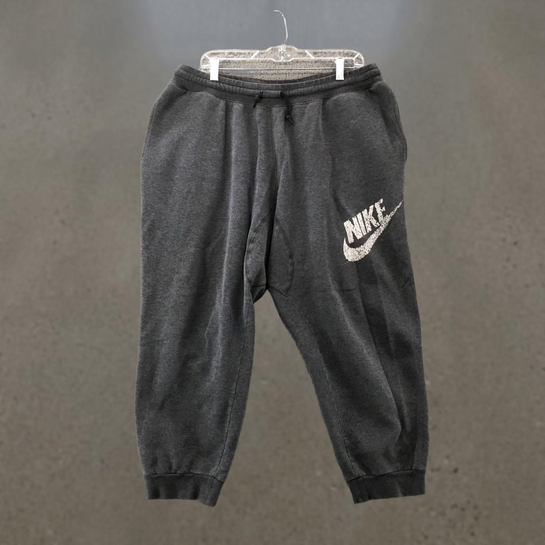 Nike Nike Jogger Pants Mens XXL Gray Mid Rise Elastic Waist Drawstring Pants Size US 39 - 1 Thumbnail
