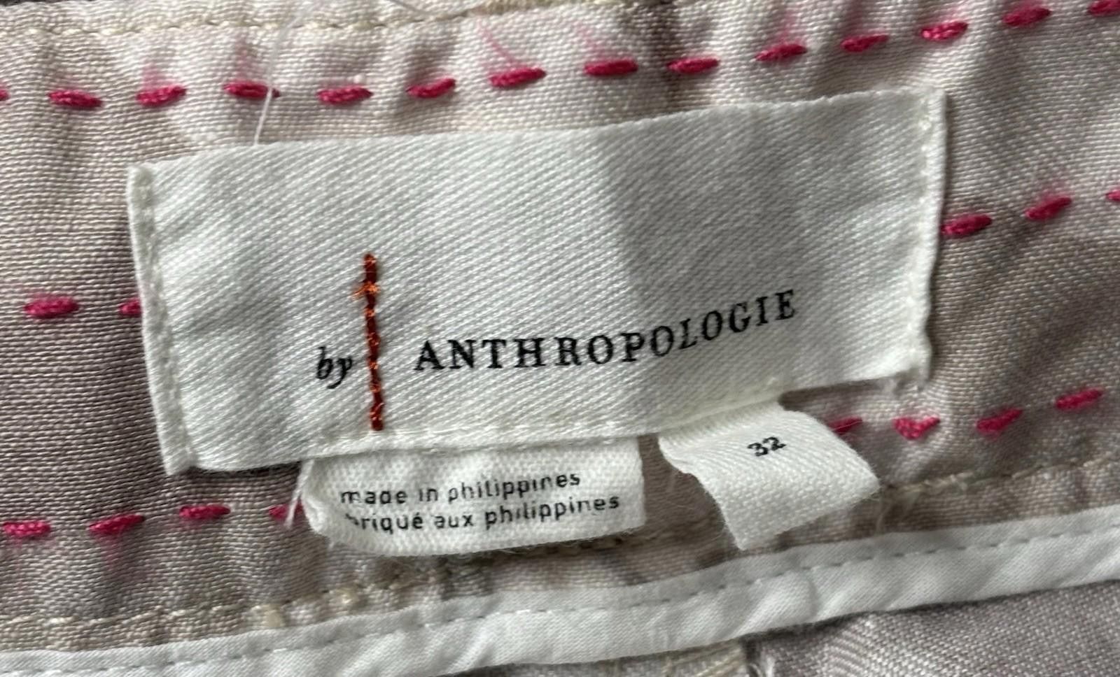 Other Anthropologie Pants Women's 32x24 Linen Blend Camo Size 32" / US 10 / IT 46 - 2 Thumbnail