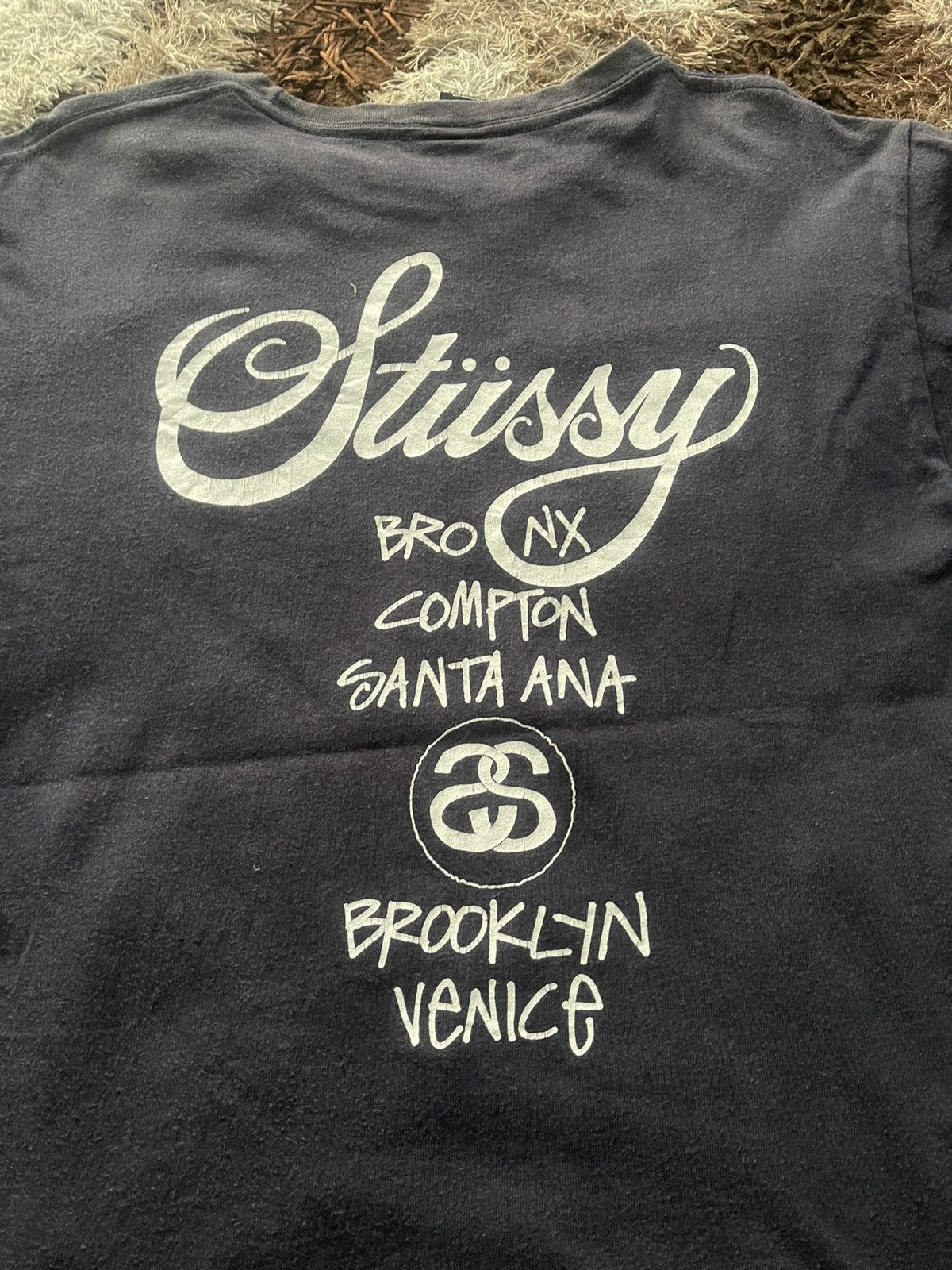 Stussy 🔥HOT🔥VINTAGE DISTRESSED STUSSY TOUR TEE VERY RARE Size US L / EU 52-54 / 3 - 9 Thumbnail