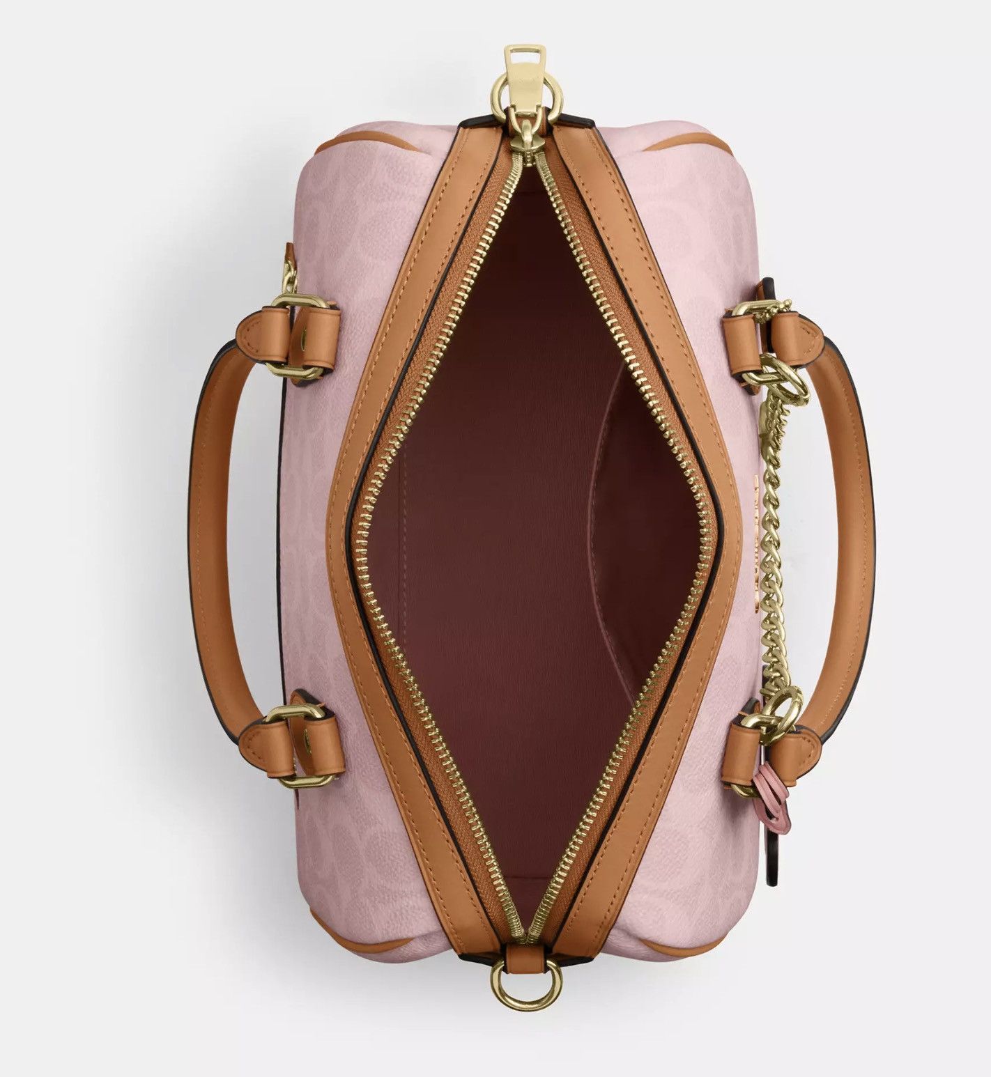Coach Rowan Satchel Bag In Signature Canvas With Charms CAE18 Size ONE SIZE - 9 Thumbnail