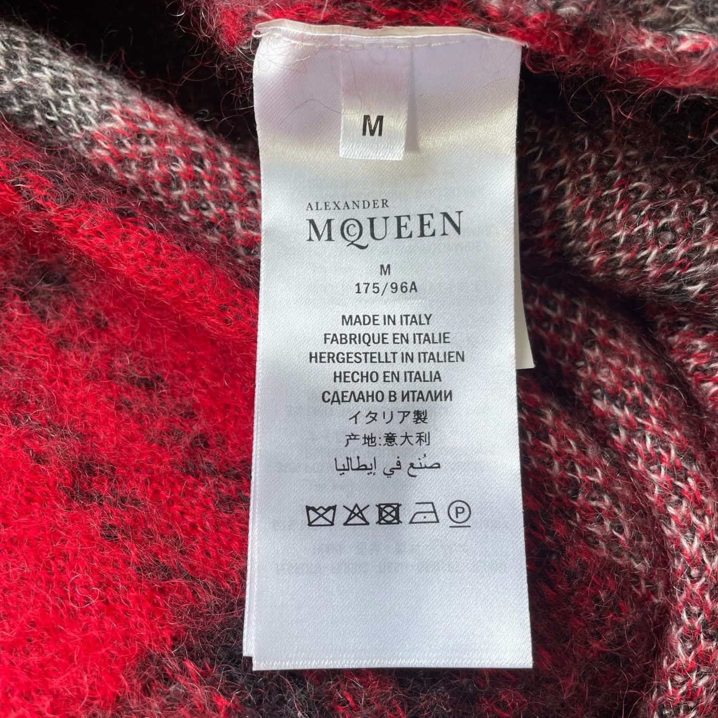 Alexander McQueen Alexander McQueen 99 New Runway Mohair Knit Red M Size US M / EU 48-50 / 2 - 6 Thumbnail