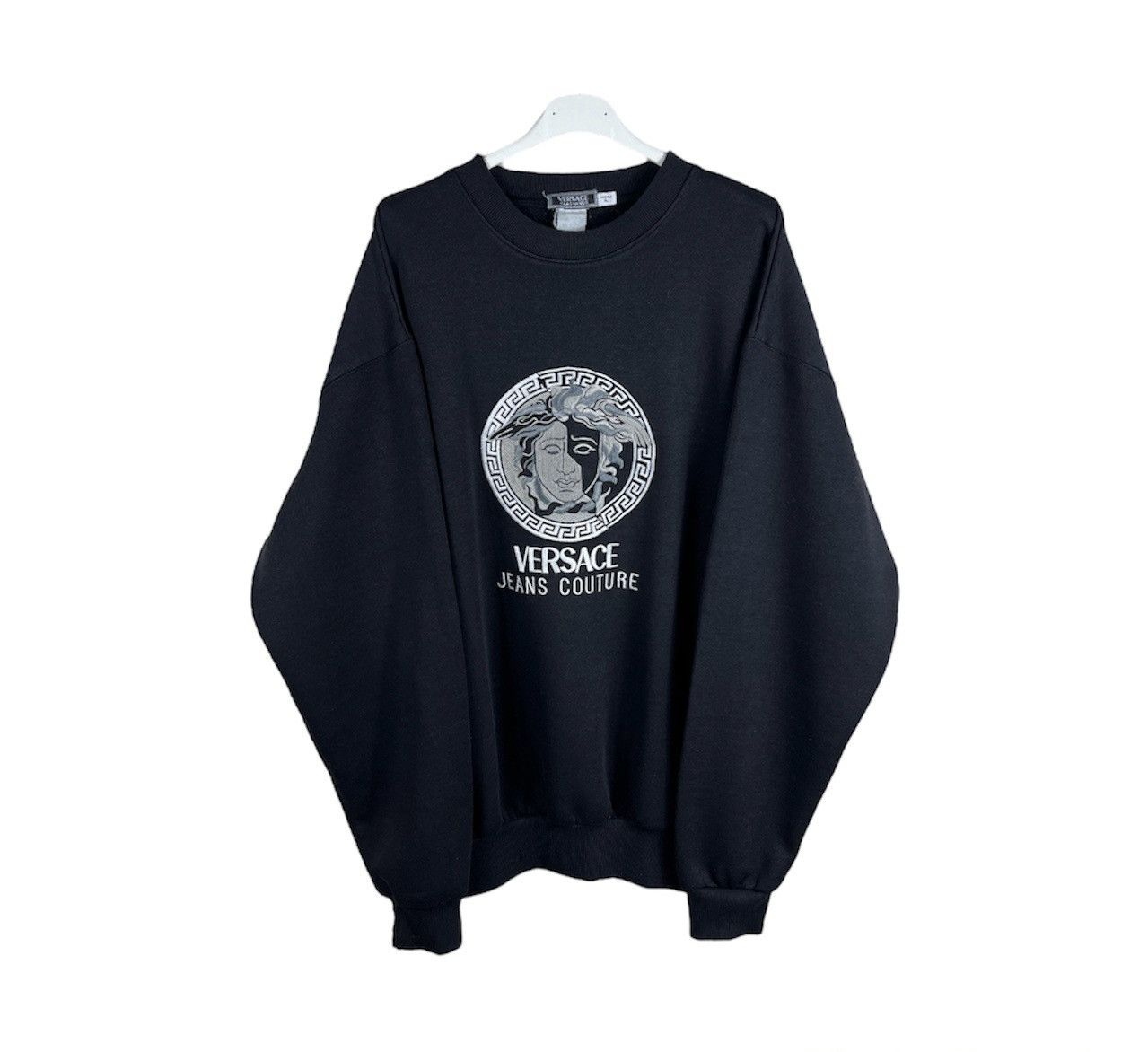 Versace × Vintage Vintage Versace Classic V2 medusa face sweatshirt big logo Size US XL / EU 56 / 4 - 2 Thumbnail