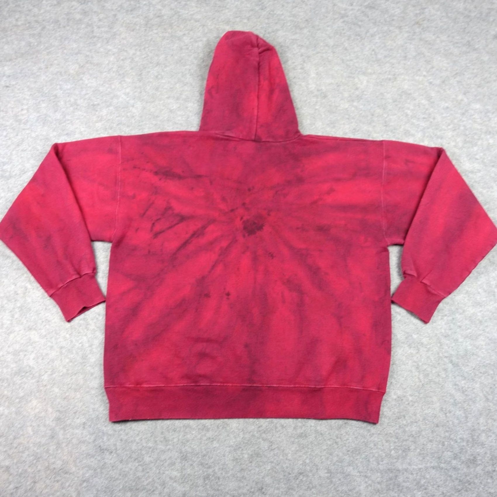Hanes VINTAGE Spider Man Hoodie Mens L Red Hanes Tie Dye Pullover Graphic Print Fleece Kangaroo Pocket Pullover Hooded Sweatshirt 90% Cotton / 10% Polyester Size US L / EU 52-54 / 3 - 6 Thumbnail