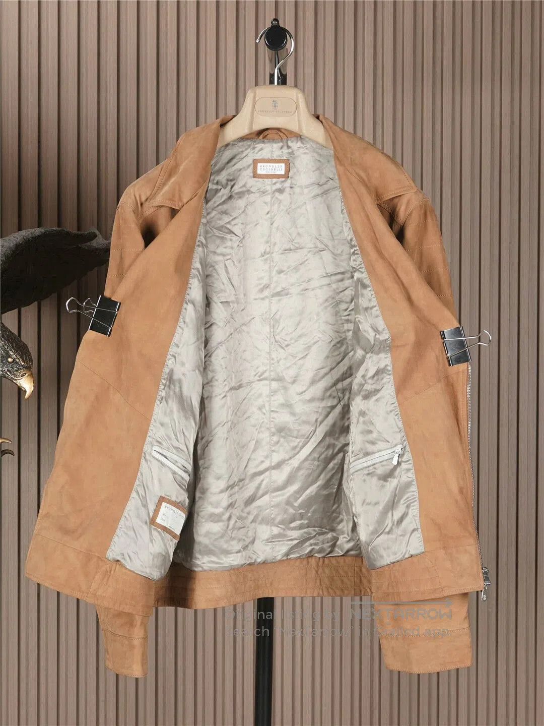 Brunello Cucinelli Brunello Cucinelli Men's Leather Jacket. Size US L / EU 52-54 / 3 - 3 Thumbnail
