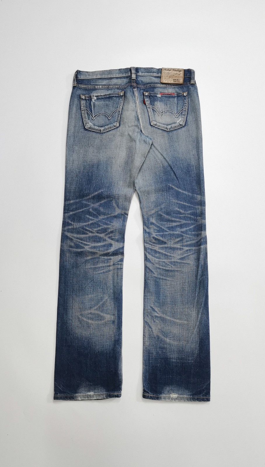 Edwin Edwin Rebel Vintage 503 Repaired Faded Denim Jeans Size US 32 / EU 48 - 6 Thumbnail