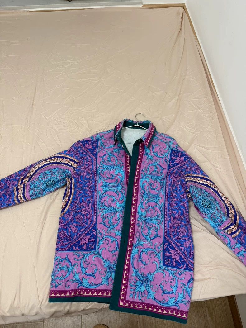 Versace Versace Men's denim shirt jacket Size US XL / EU 56 / 4 - 1 Thumbnail