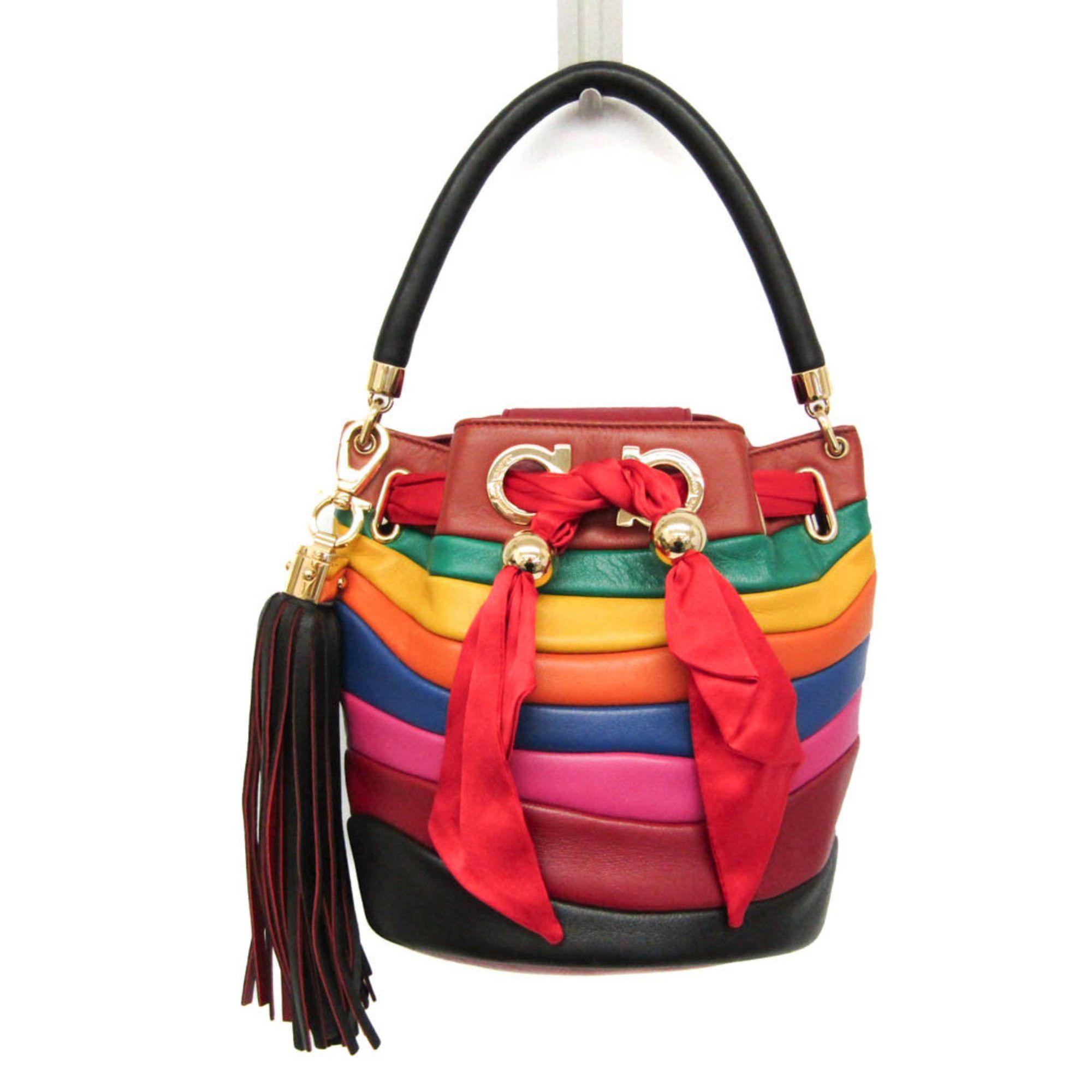 Salvatore Ferragamo Gancini Multicolour Leather Handbag (Pre-Owned) Size ONE SIZE - 1 Thumbnail