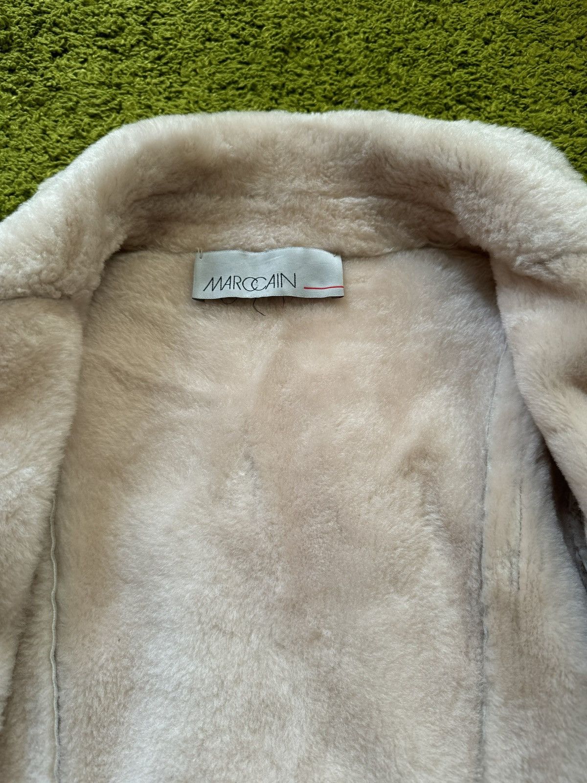 Genuine Leather Marc Cain avant garde real leather fur shearling coat jacket Size S / US 4 / IT 40 - 4 Thumbnail