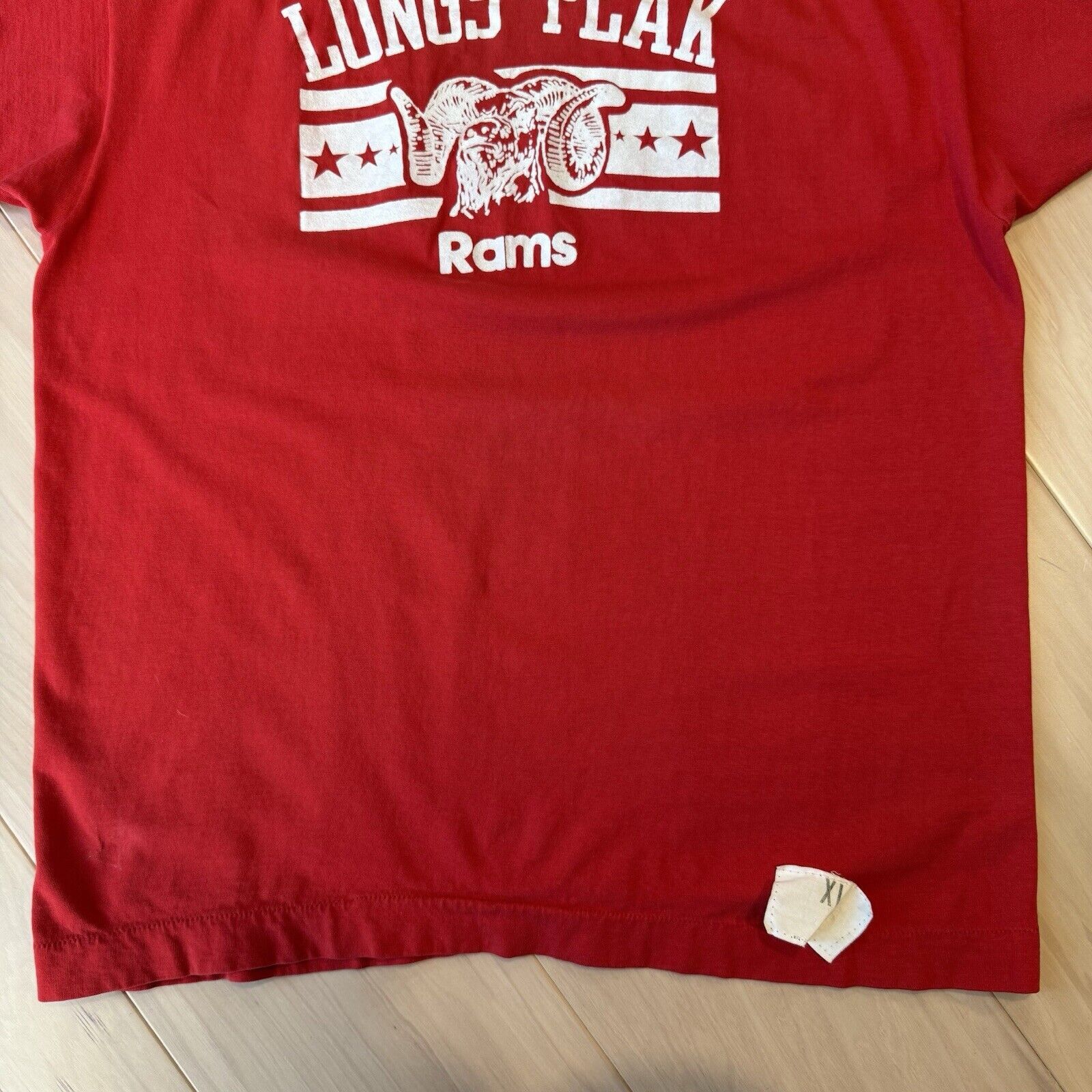 Vintage Vintage Longs Peak Rams Shirt XL Red 70s Made in USA Size US XL / EU 56 / 4 - 4 Thumbnail