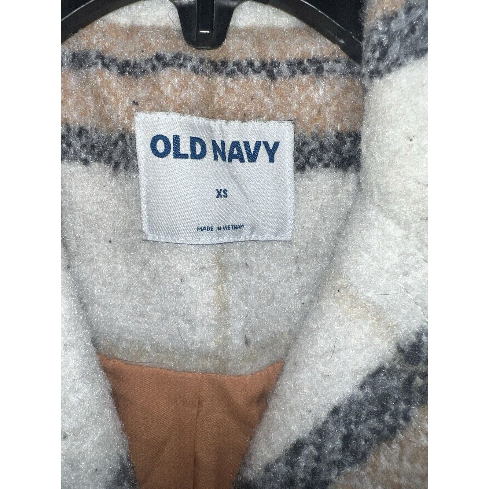 Old Navy Old Navy Plaid Jacket Beige Women’s XS Oversized Fleece Coat Size XS / US 0-2 / IT 36-38 - 3 Thumbnail