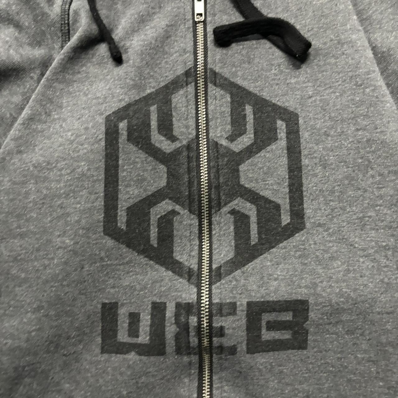Japanese Brand × Vintage Crazy Vintage Y2K/2000s Grunge Grey Spider Web Skater Zip Up Hoodie! Size US L / EU 52-54 / 3 - 5 Thumbnail