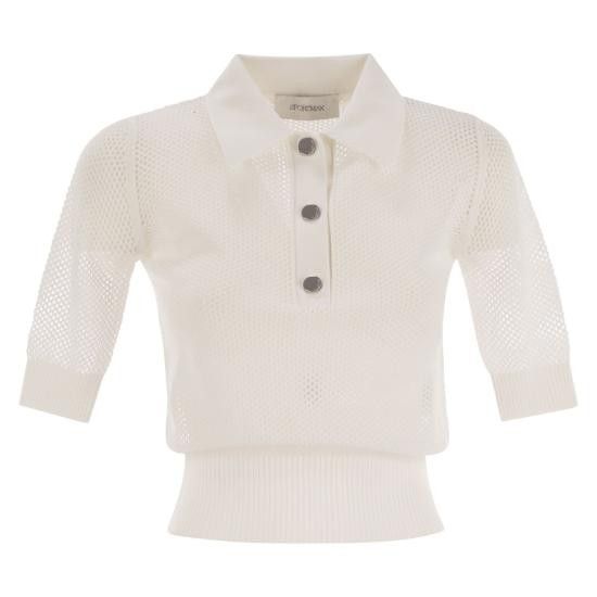 Sportmax SPORTMAX Women Polo Shirts 2512361012600 WHITE Size M / US 6-8 / IT 42-44 - 1 Thumbnail