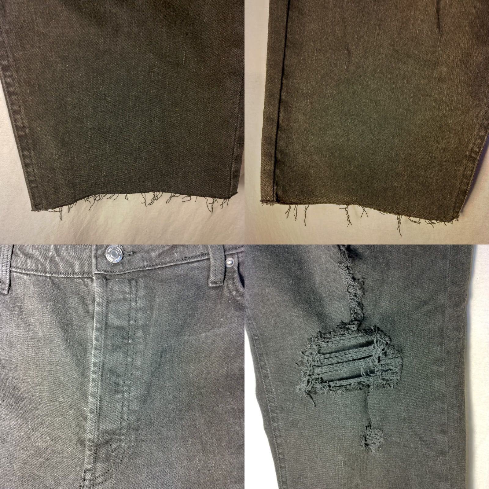 Vintage Wild Fable Women Jeans 18 High Rise Slim Black Distressed Denim Size 40" / US 18 - 9 Thumbnail