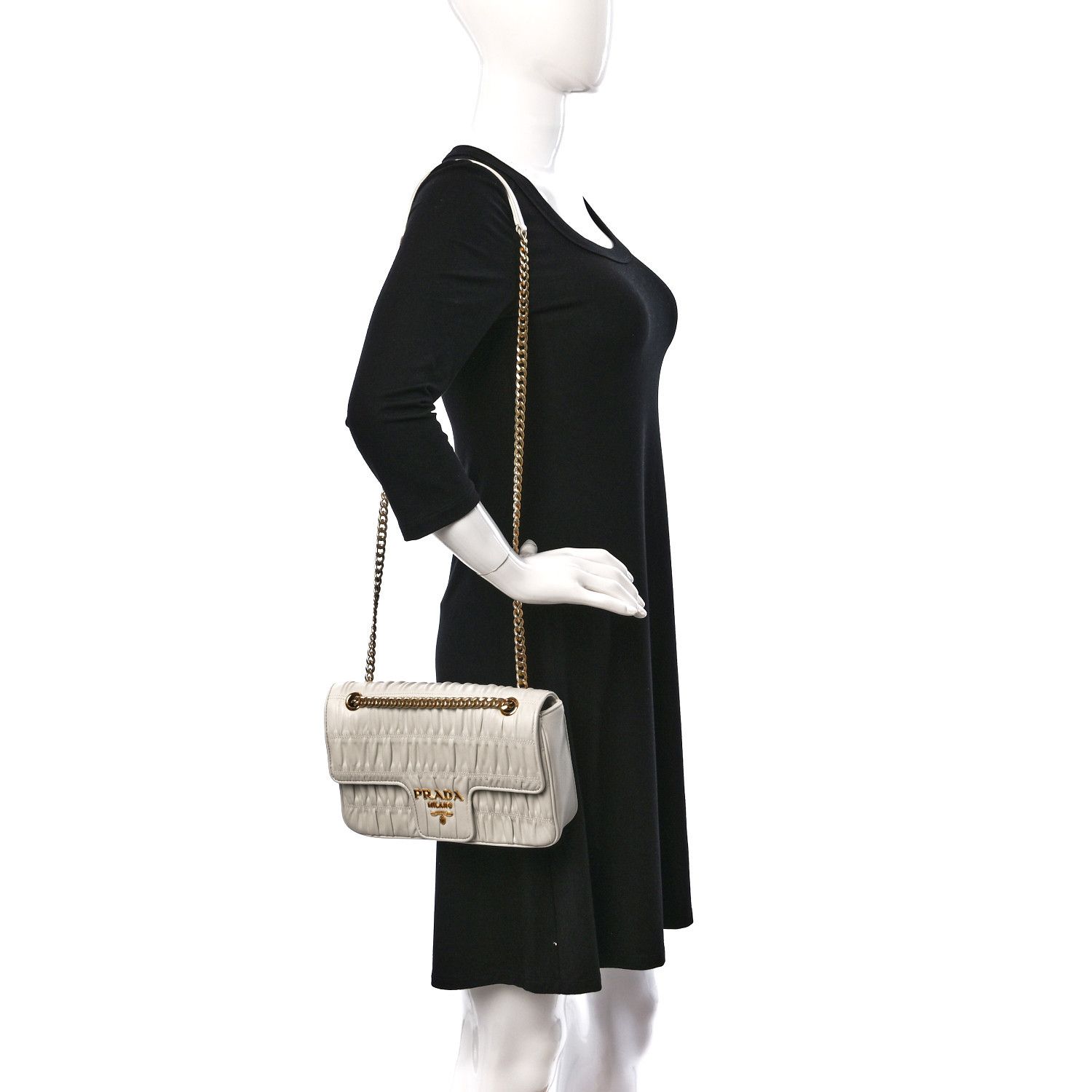 Prada o1la1rc1a0724 Size: OS / Gaufre Bag in White Size ONE SIZE - 5 Thumbnail