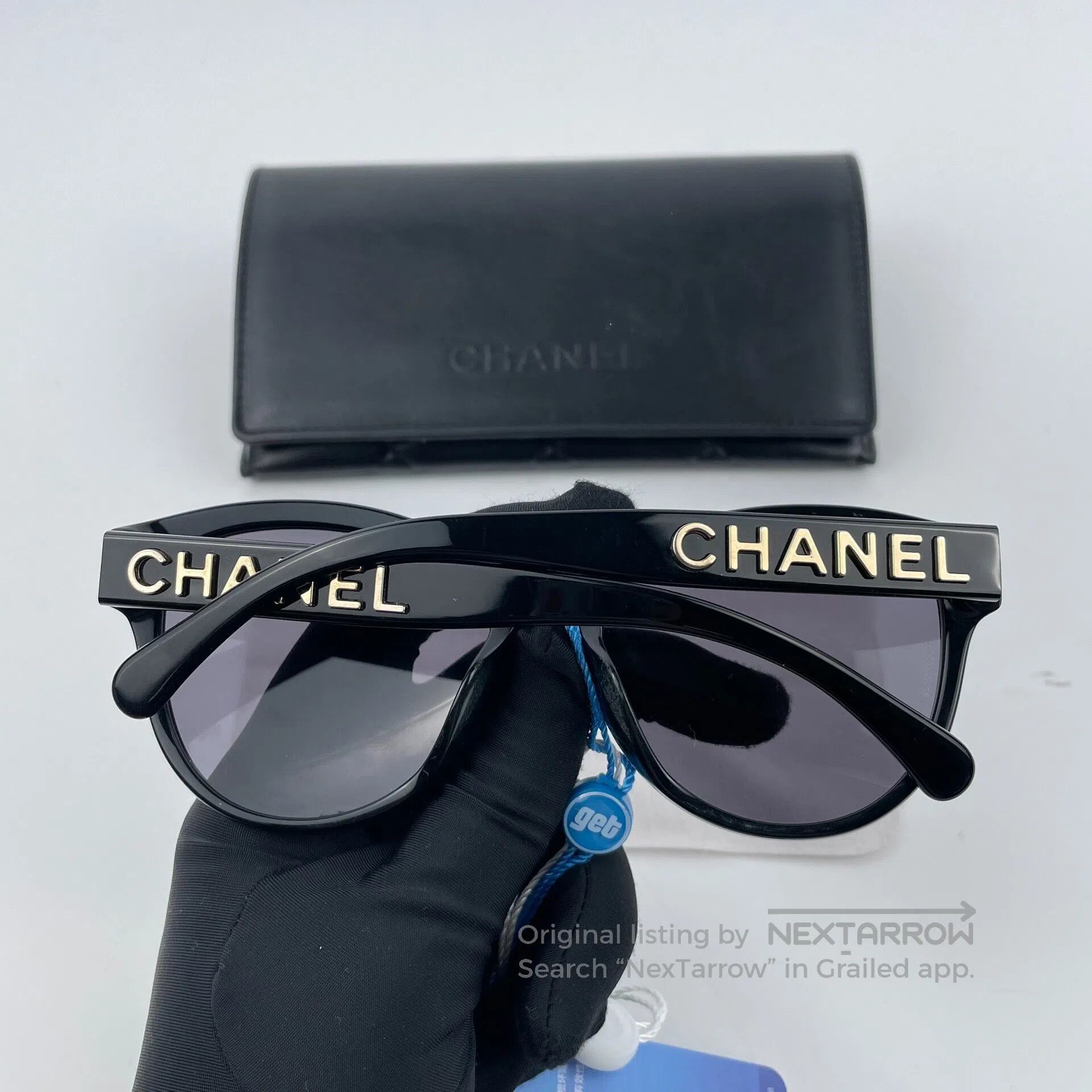 Chanel 2000s Vintage Chanel Sunglasses 5088-B Y2K Shield Wrap