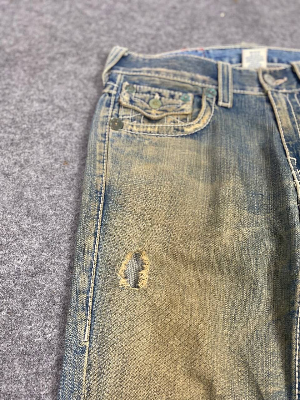 True Religion vintage true religion bootcut flare distressed denim Size US 34 / EU 50 - 10 Thumbnail