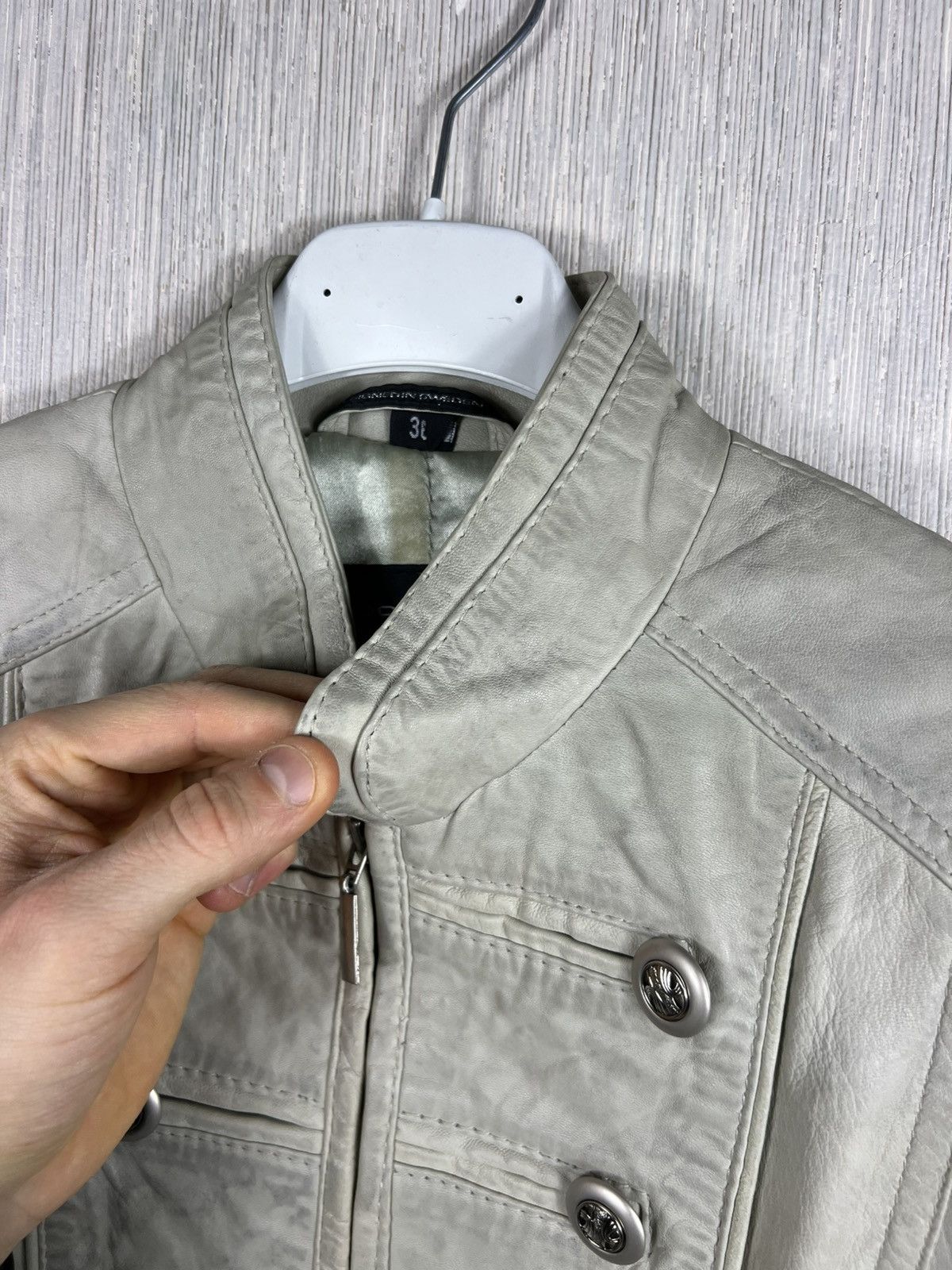 If Six Was Nine Vintage Rock’N Blue napoleon button leather jacket military Size XS / US 0-2 / IT 36-38 - 13 Thumbnail