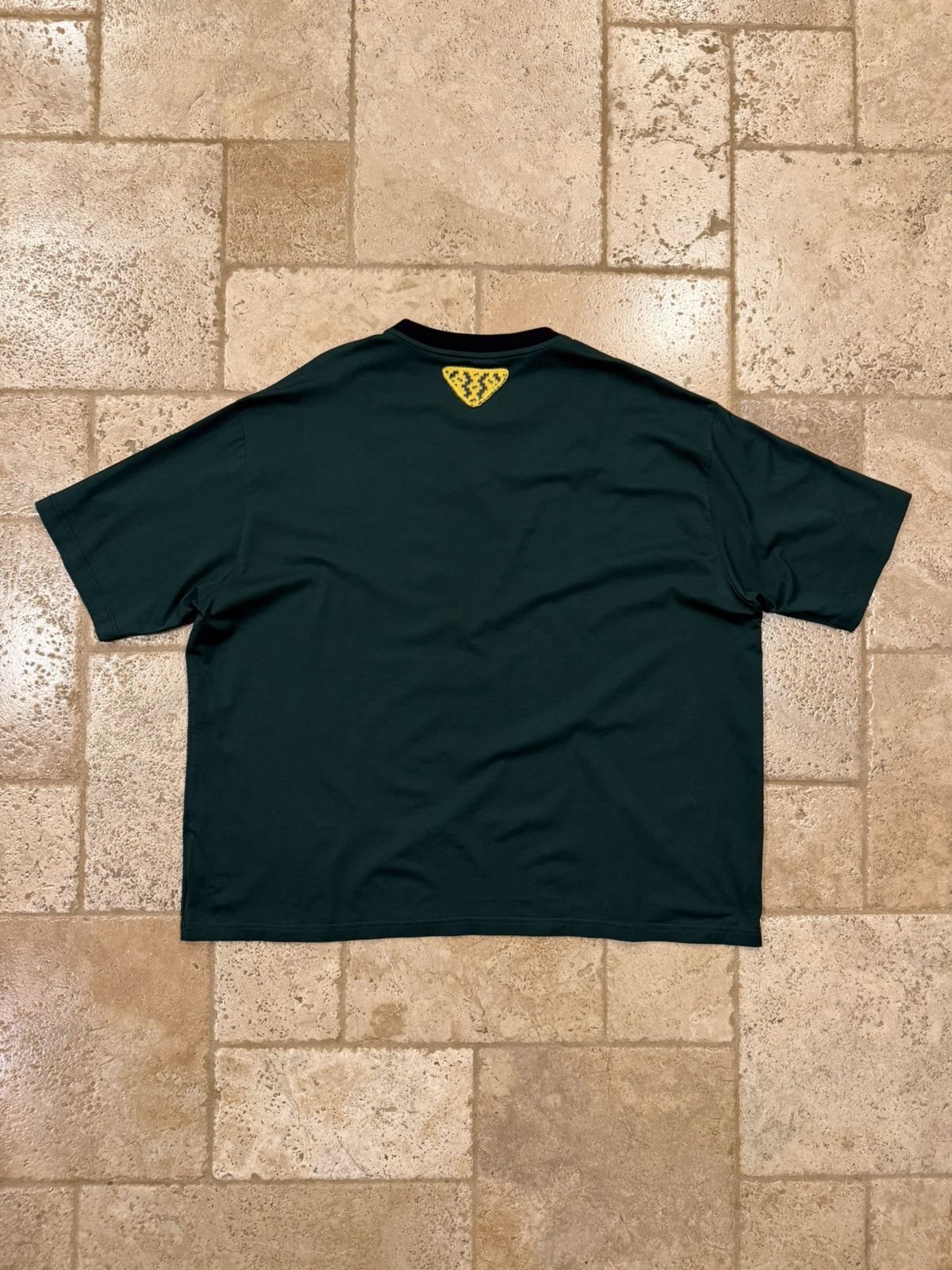 Prada Prada Green / Yellow Triangle Logo 2021 Colourblock T-Shirt Size US L / EU 52-54 / 3 - 8 Thumbnail