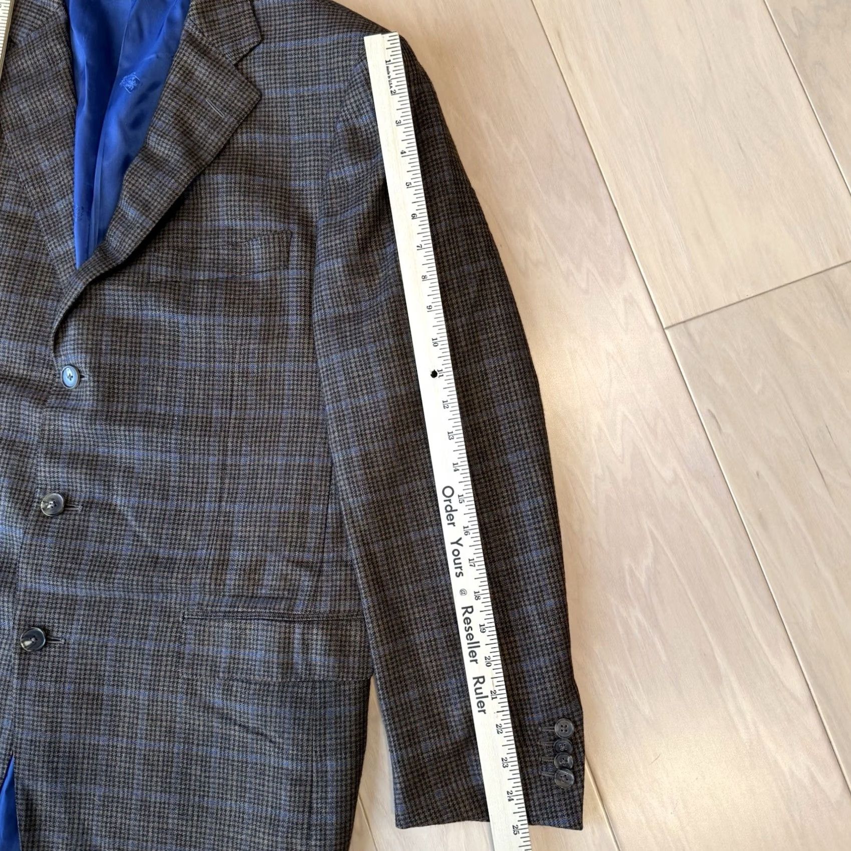 Ermenegildo Zegna Ermenegildo Zegna Blazer Large Brown Plaid Pure Cashmere Designer Size 42R - 4 Thumbnail