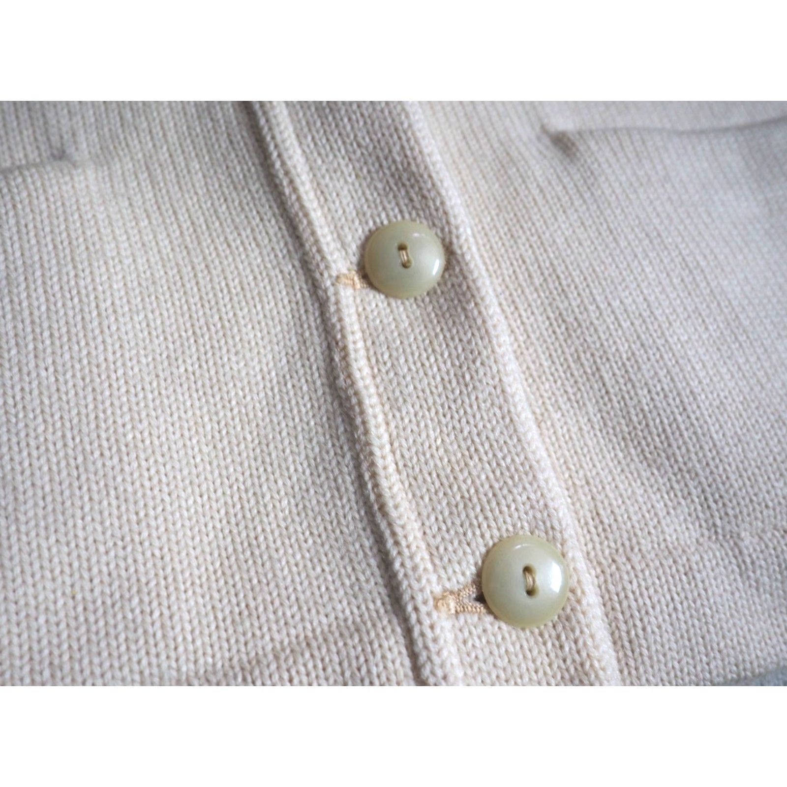 Vintage VTG Jack Frost Ivory Cream Wool Varsity Cardigan Sweater Mens S 1950s 60s Look Letterman Wool 100% Cardigan, Casual, Original, USA Size US S / EU 44-46 / 1 - 6 Thumbnail