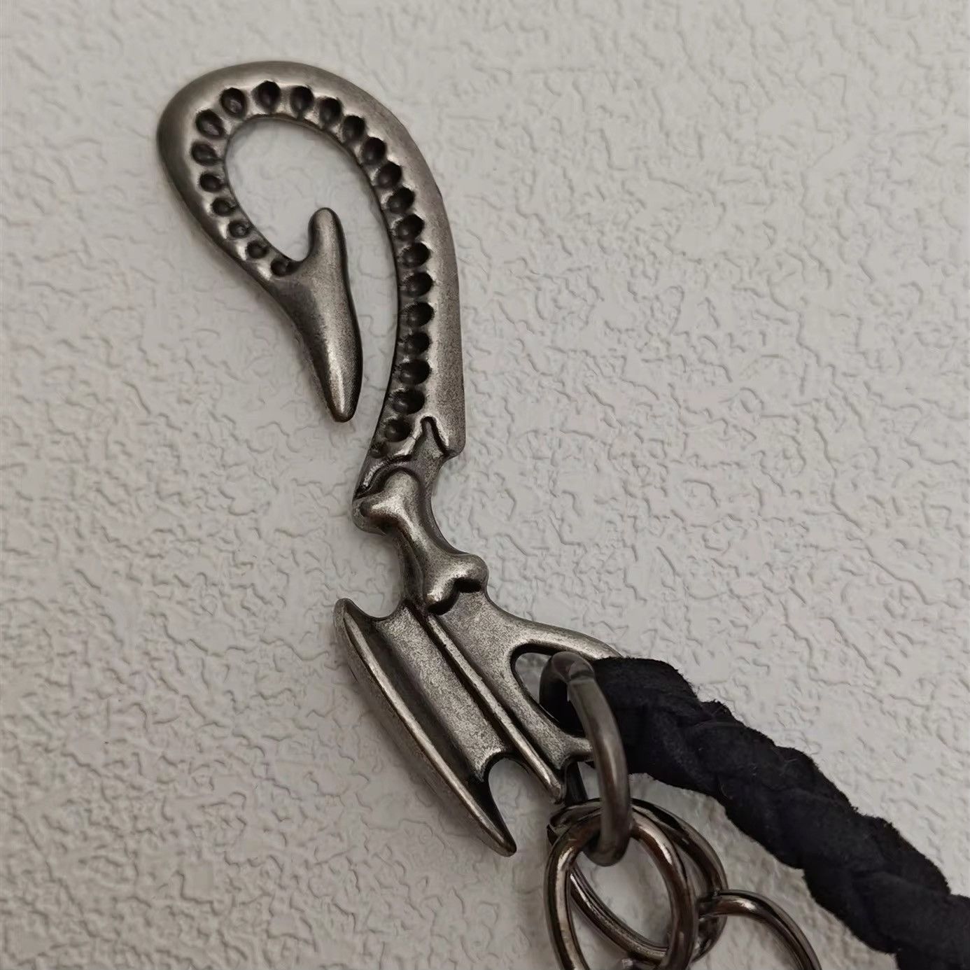 Jewelry Fashion Steel & Leather Tassels Pant Keychain Size ONE SIZE - 3 Thumbnail