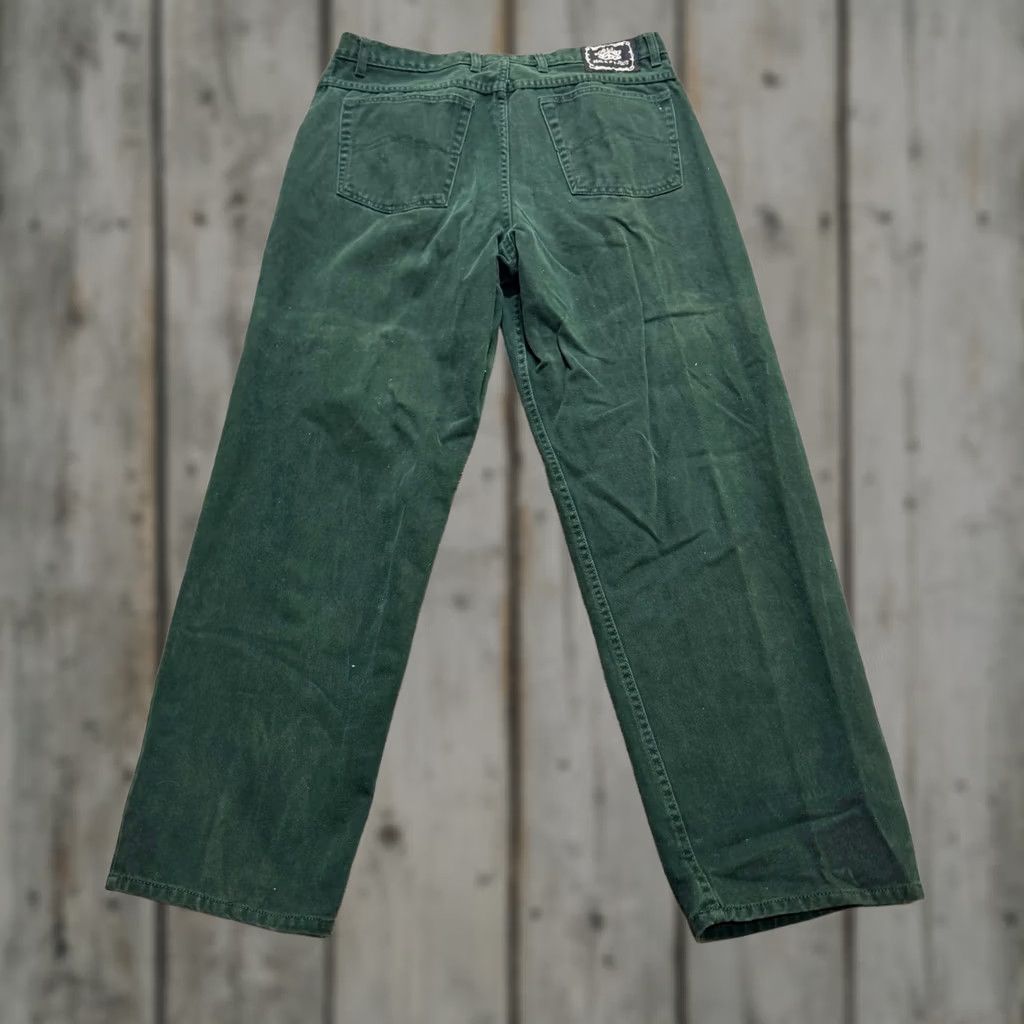 The Unbranded Brand VINTAGE Roglins Jeans Men 38x30 Green Light Wash Wide Leg Casual Cotton Bootcut Pants Mens Green 38 Regular Size 38 Bootcut Jeans Mens Size US 38 / EU 54 - 1 Thumbnail