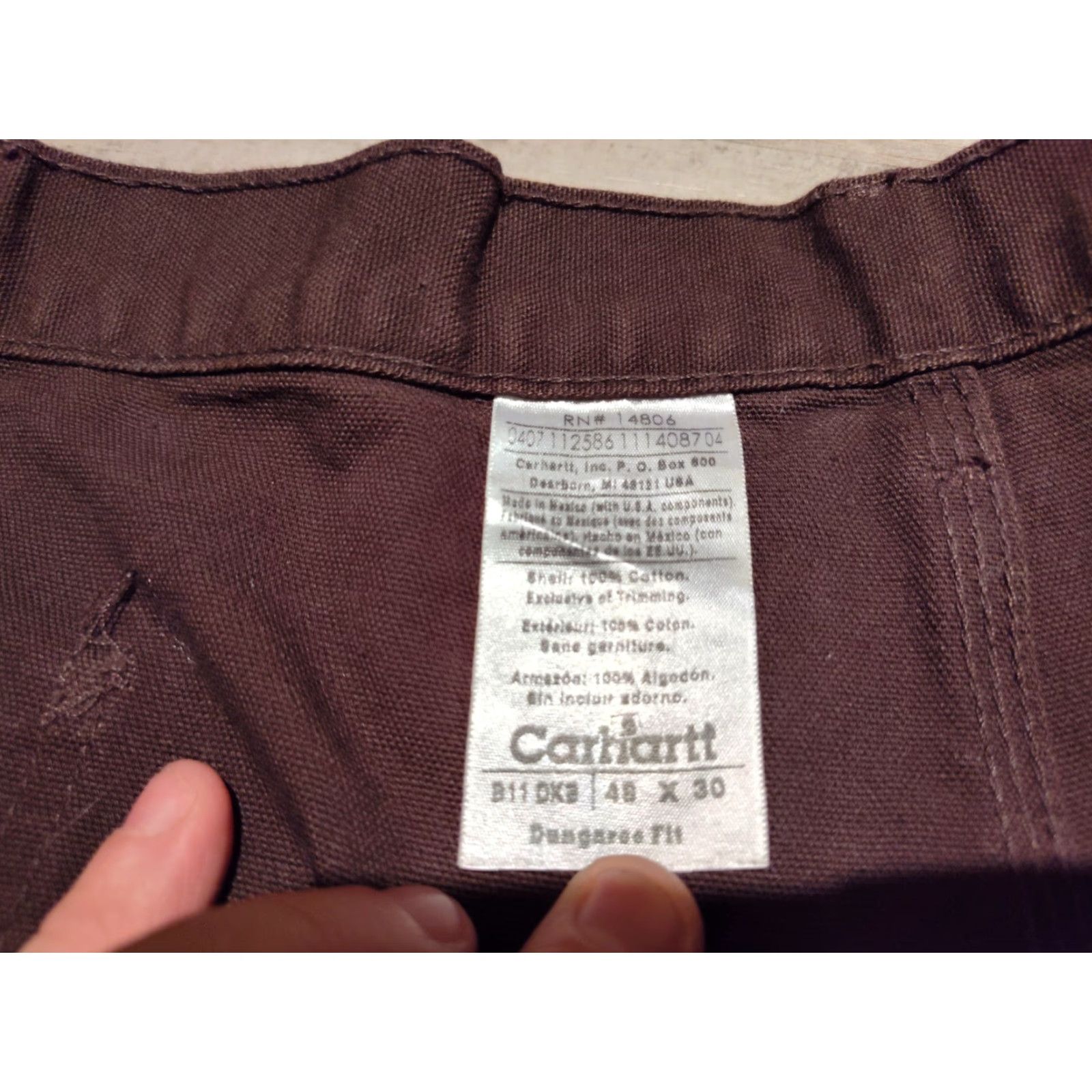 Carhartt VINTAGE Carhartt Dungaree Carpenter Pants B11 DKB Brown 48x27 Regular Workwear Mens Size US 32 / EU 48 - 7 Thumbnail
