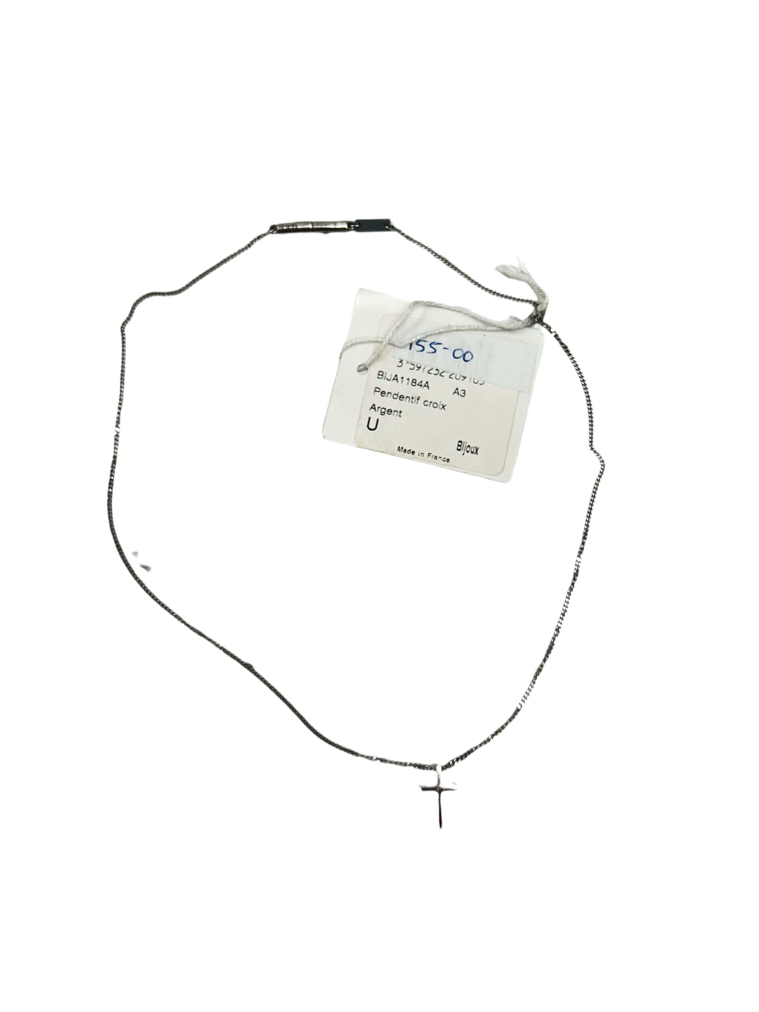Dior Dior Silver Chain Necklace With 'Crucifix' Pendent Size ONE SIZE - 2 Thumbnail