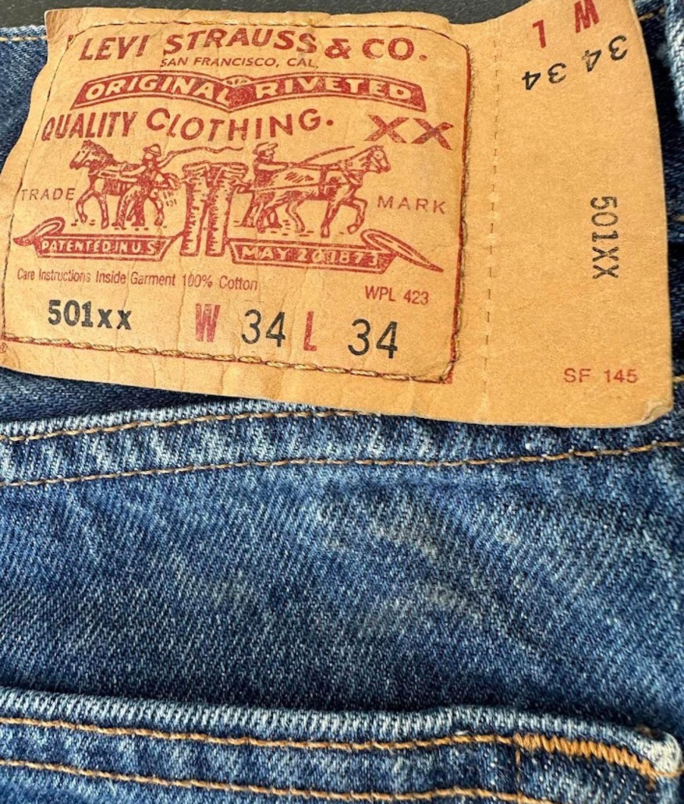 Other Levi’s 501XX Jeans 34x30 USA Classic Straight Size US 34 / EU 50 - 3 Thumbnail