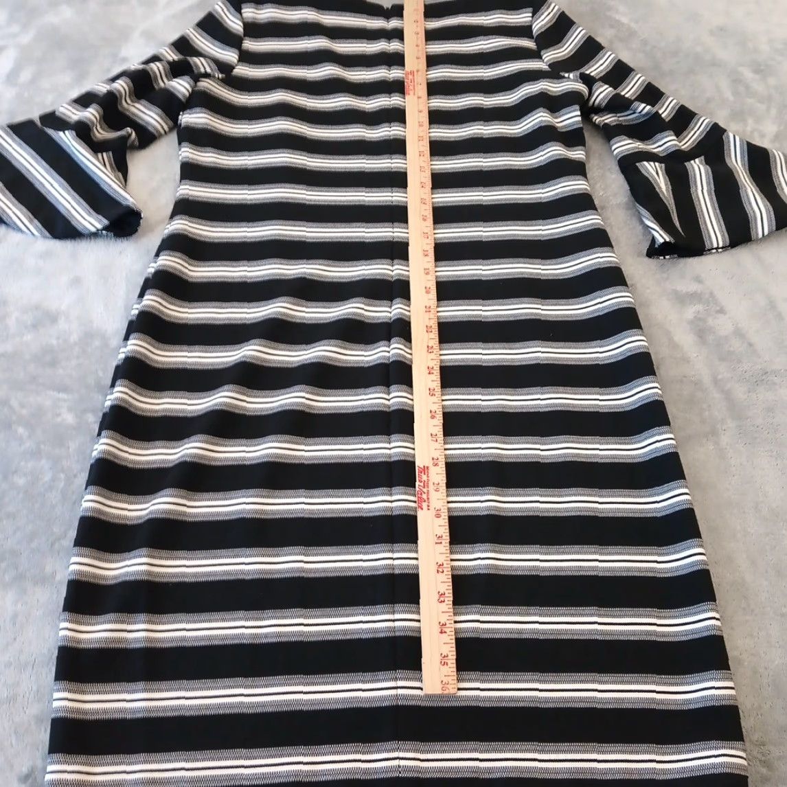 Calvin Klein Calvin Klein Sheath Dress Black Knit 3/4 Bell Sleeve Knee Length Size 16 Women Regular Vintage No Size XXL / US 16-18 / IT 52-54 - 6 Thumbnail
