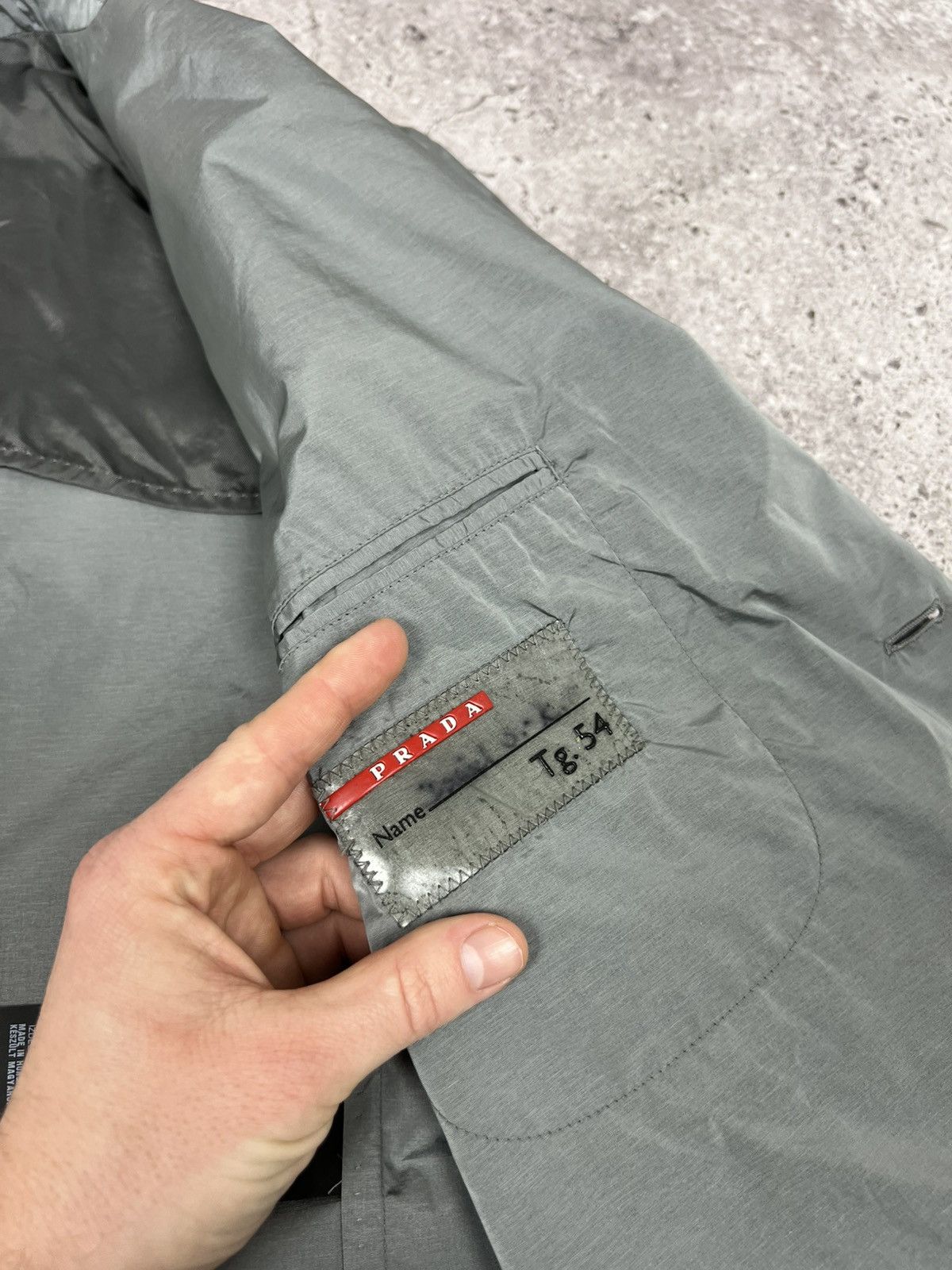 Prada Prada Men’s Nylon Blazer Jacket Sport Silver Size 54R - 11 Thumbnail