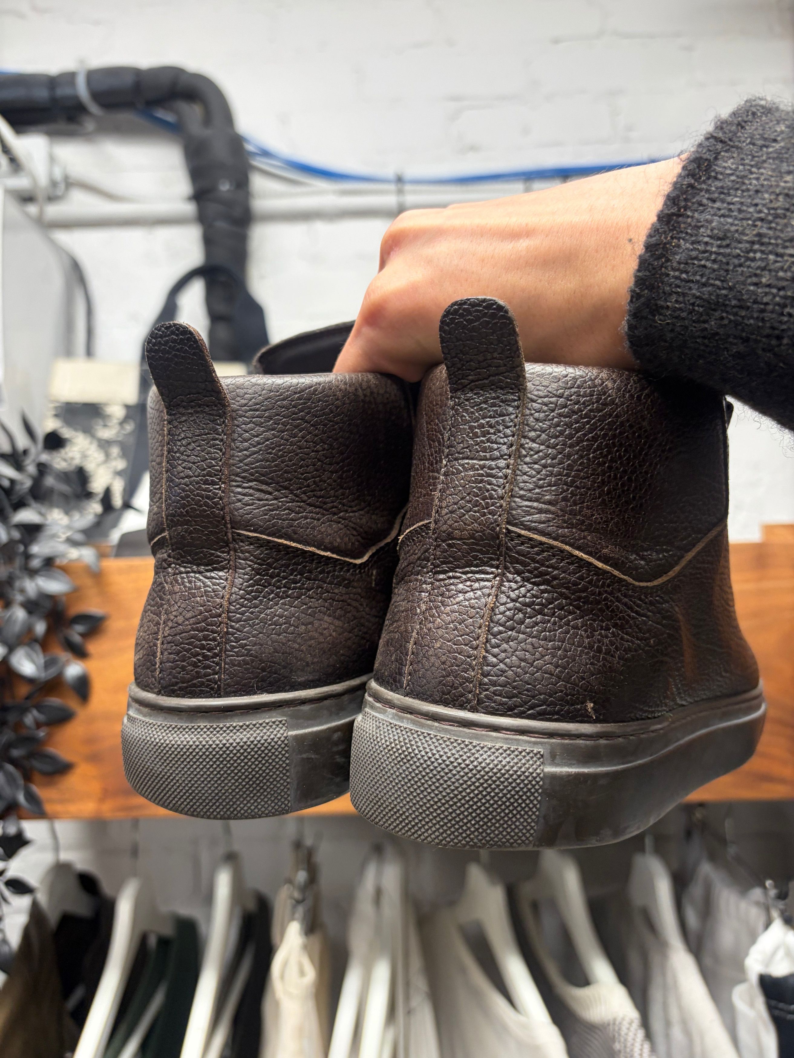 Balenciaga Balenciaga ‘Arena’ Chocolate Brown Leather Low Top Sneakers Size US 7 / EU 40 - 4 Thumbnail