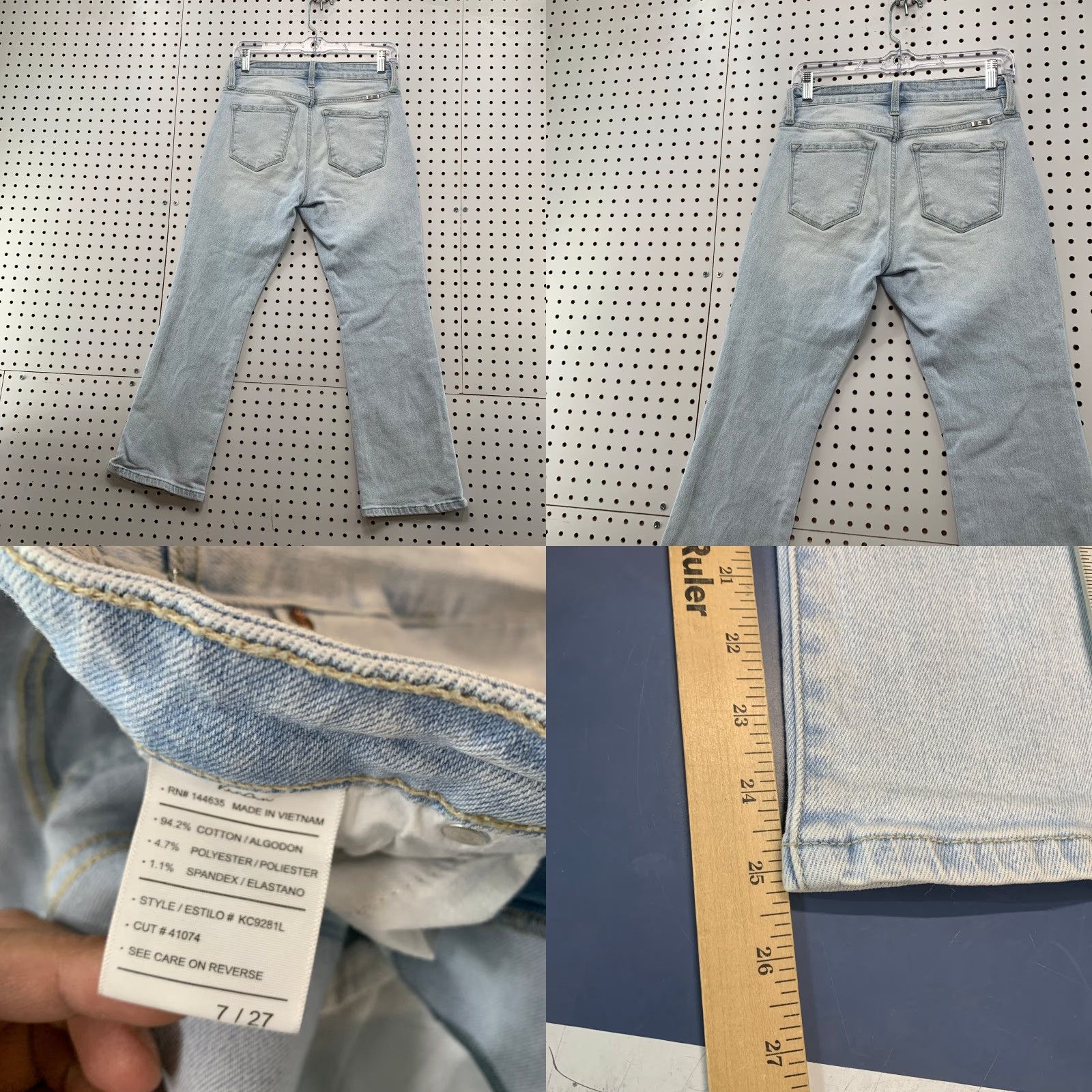 Vintage KanCan Denim Jeans Womens 28x25.5 Tag 7/27 Medium High Rise Bootcut Denim Jeans Blue 5-Pocket Design Womens Jeans Bootcut 28x25.5 Mens? Size 28" / US 6 / IT 42 - 8 Thumbnail