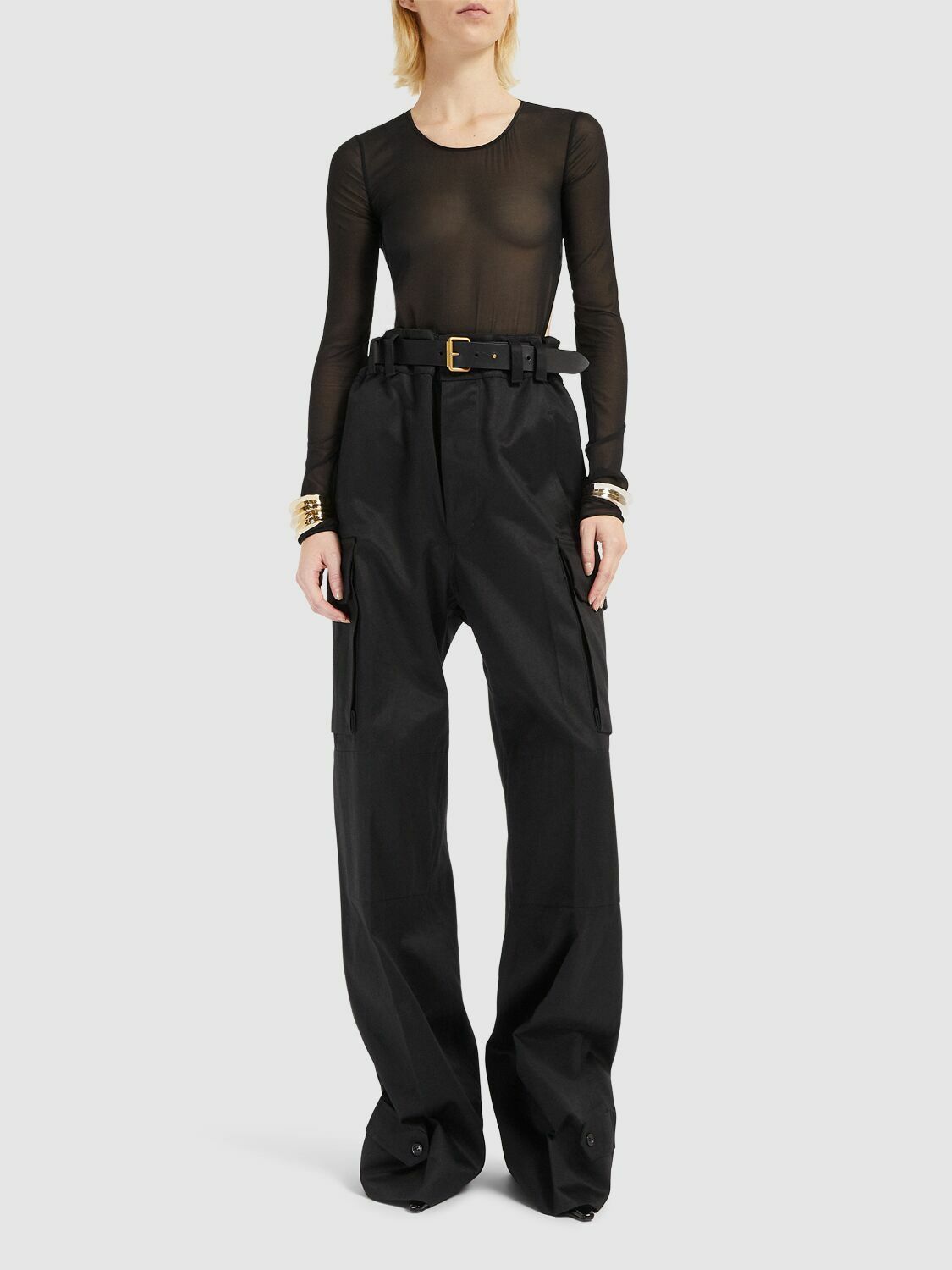 Saint Laurent Paris o1y0126 Bodysuit in Black Size M / US 6-8 / IT 42-44 - 5 Thumbnail