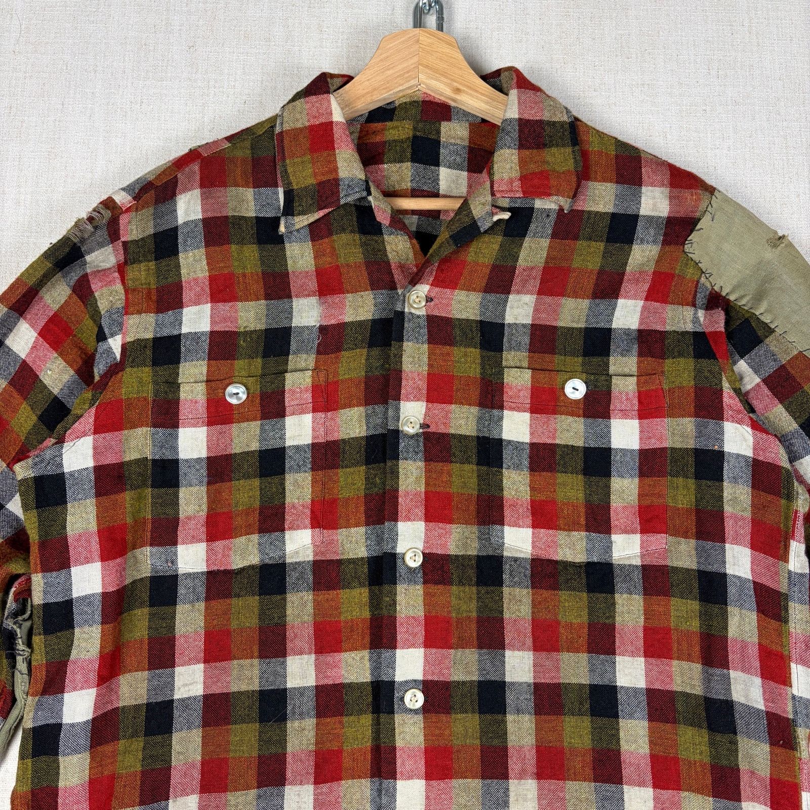 Vintage True Vintage Loop Collar 1930s/ 40s Thrashed Medium Flannel Size US M / EU 48-50 / 2 - 1 Thumbnail