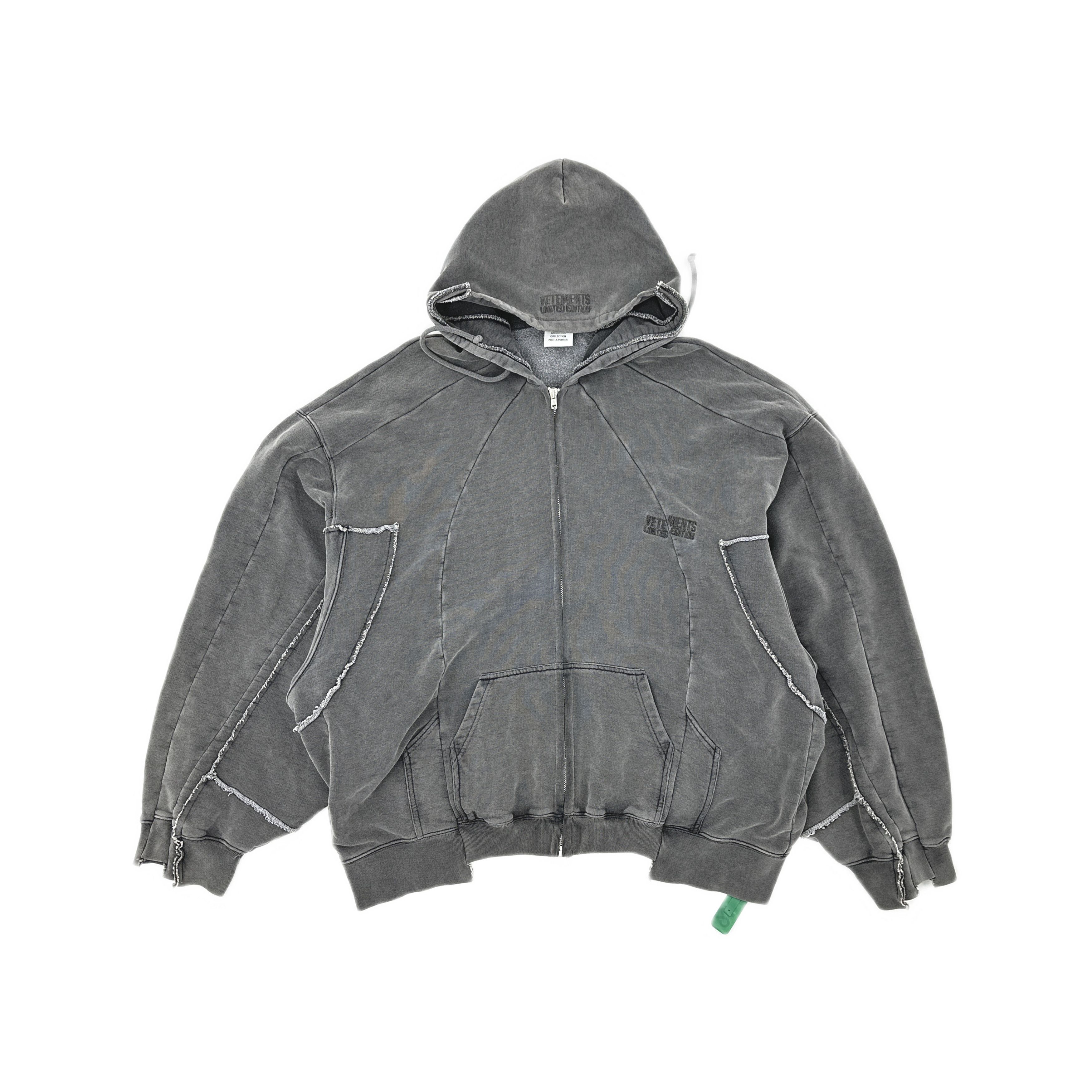 VETEMENTS 18aw Antwerpen Hoodie グレー　パーカー Vetements Vetements Grey Antwerp Cut Up Reconstructed Split Hoodie