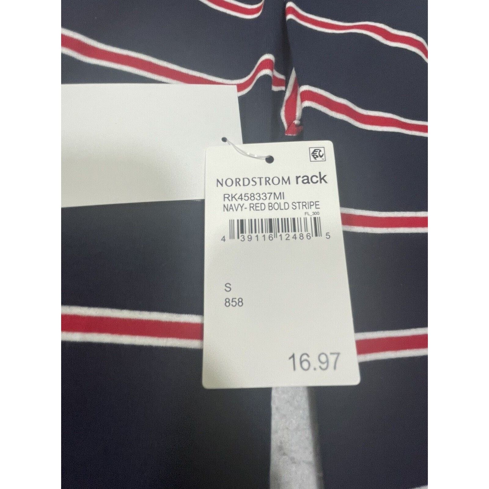 Nordstrom ABOUND Womens Navy Blue Red Striped Tee Size Small Size S / US 4 / IT 40 - 14 Thumbnail