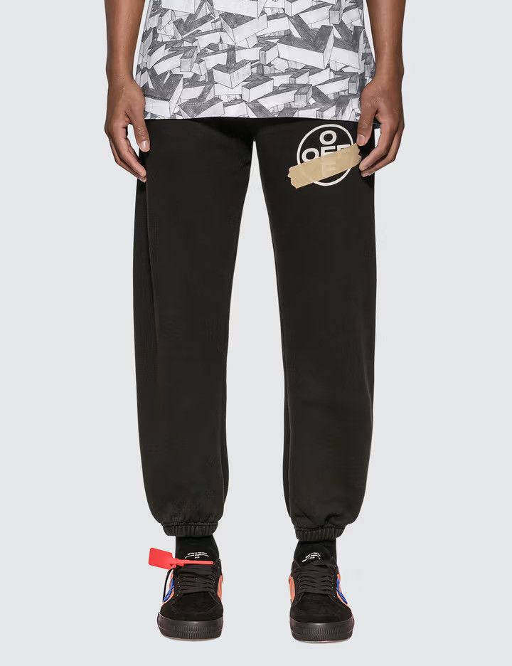 Black Tape Diagonals Logo Sweatpants