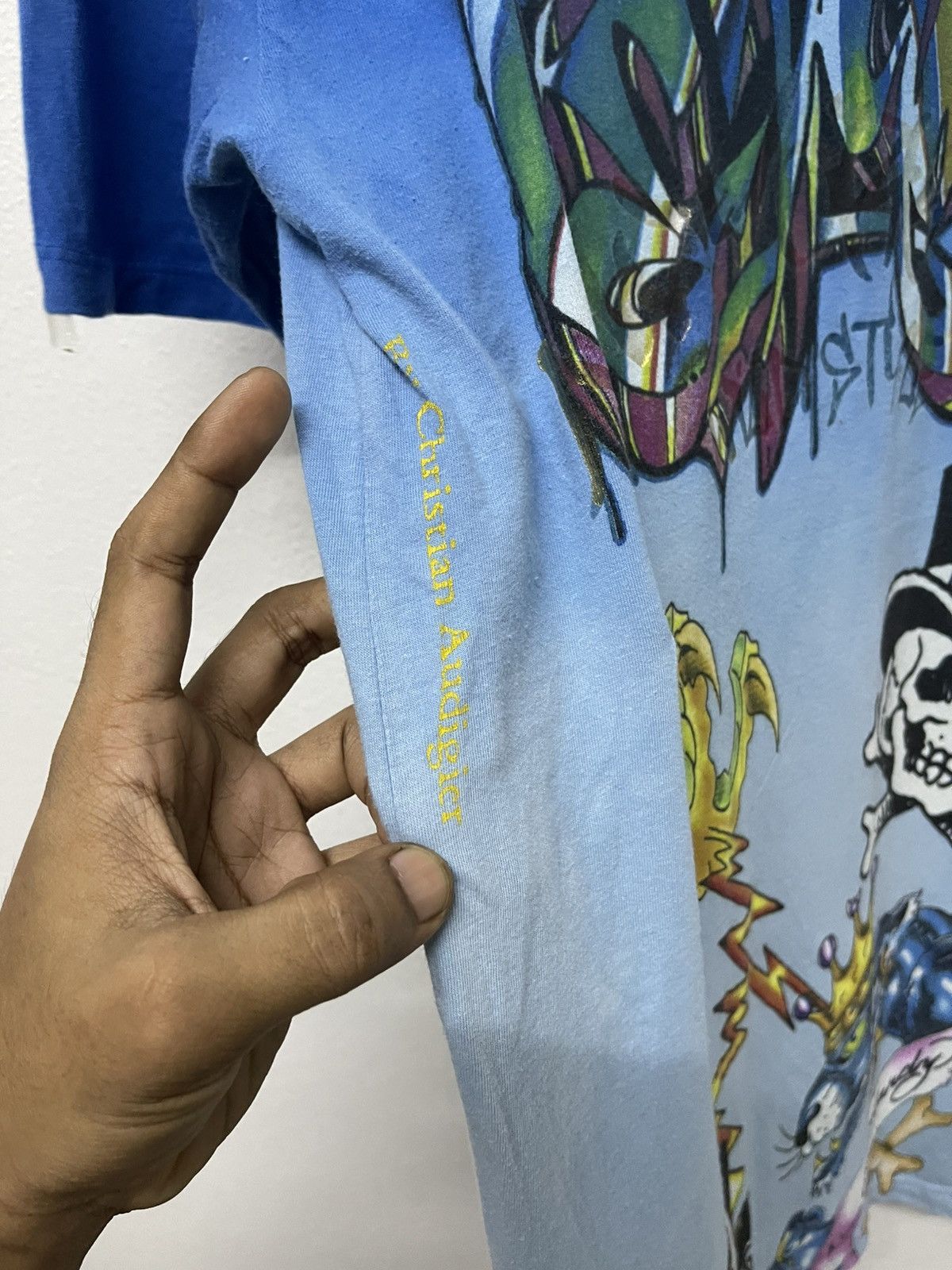 Ed Hardy 2000s ED HARDY CHRISTIAN AUDIGIER OVP DOUBLE LAYER TSHIRT Size US S / EU 44-46 / 1 - 17 Thumbnail