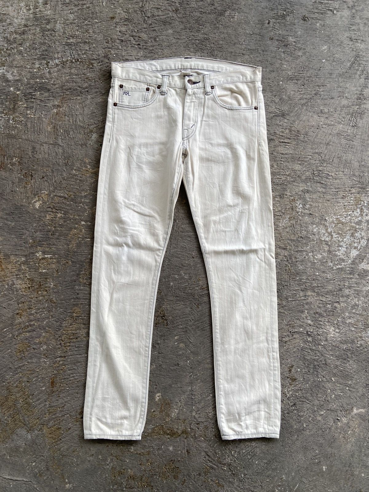 RRL Ralph Lauren 1990s RRL Ralph Lauren - Destressed Jeans Pants Size US 27 - 1 Thumbnail