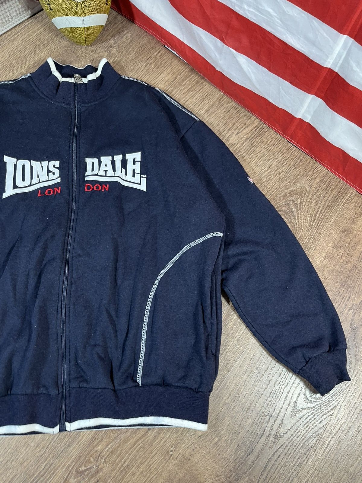 Lonsdale Vintage Lonsdale London Zip Up Bomber Jacket Y2K Rare Size US XXL / EU 58 / 5 - 3 Thumbnail