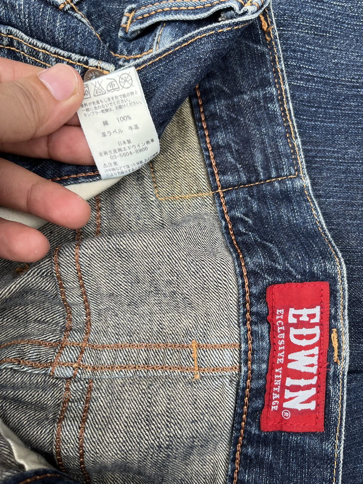 Edwin Vintage Japanese Brand Edwin Distressed Wide Leg Jeans Size US 34 / EU 50 - 11 Thumbnail
