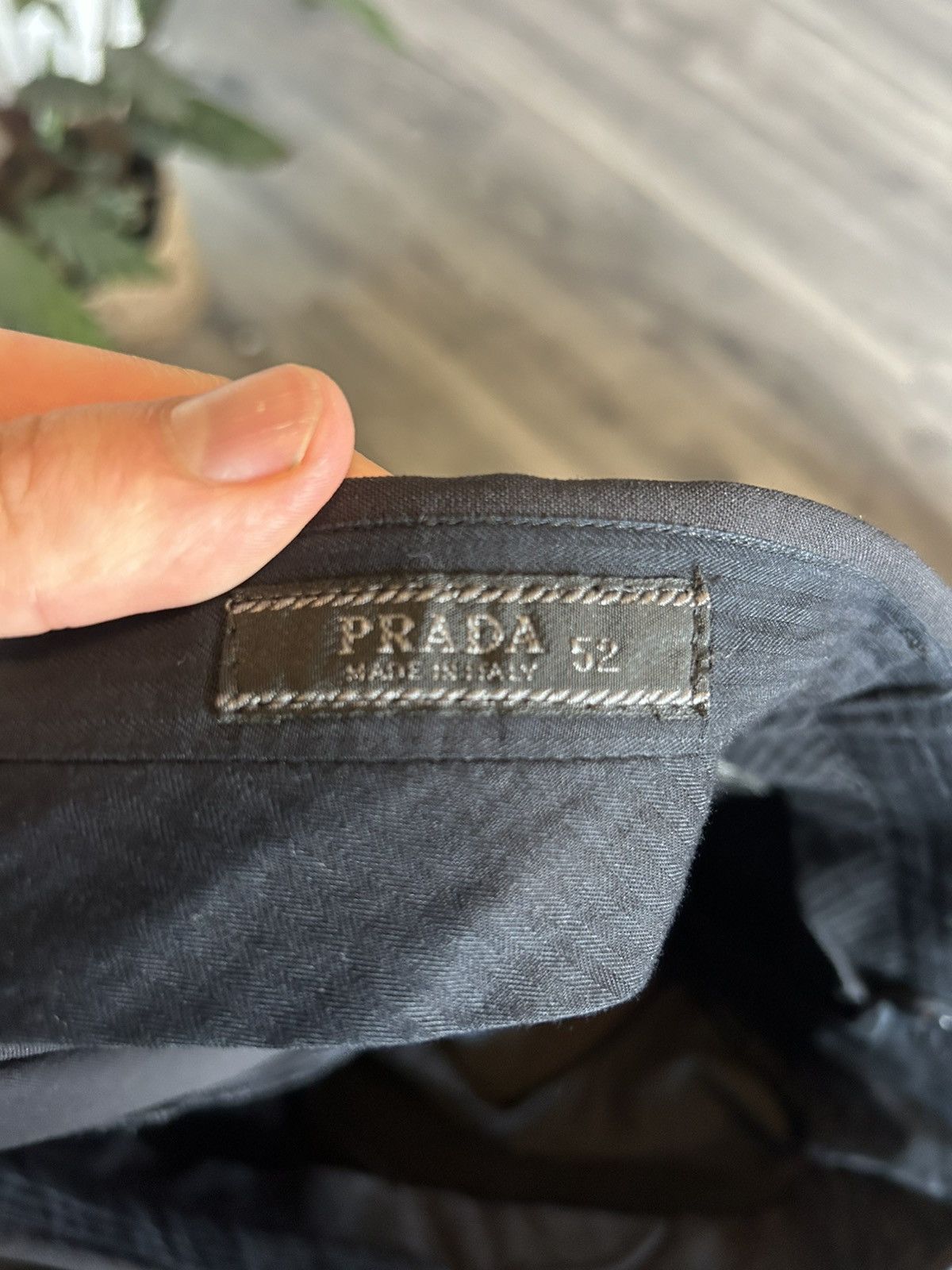 Prada Prada Wool-Blend Dress Pants in Charcoal Black (Size 52) Size US 36 / EU 52 - 10 Thumbnail