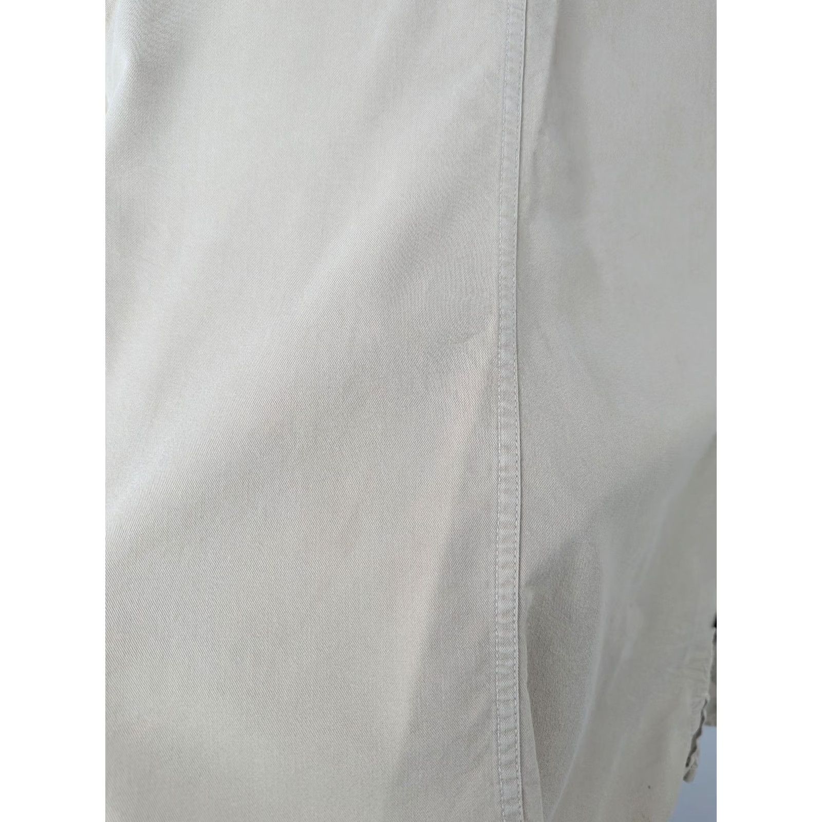 Vintage Democracy Button-Up Shirt Khaki Beige Women’s Large USA Shacket Size L / US 10 / IT 46 - 7 Thumbnail