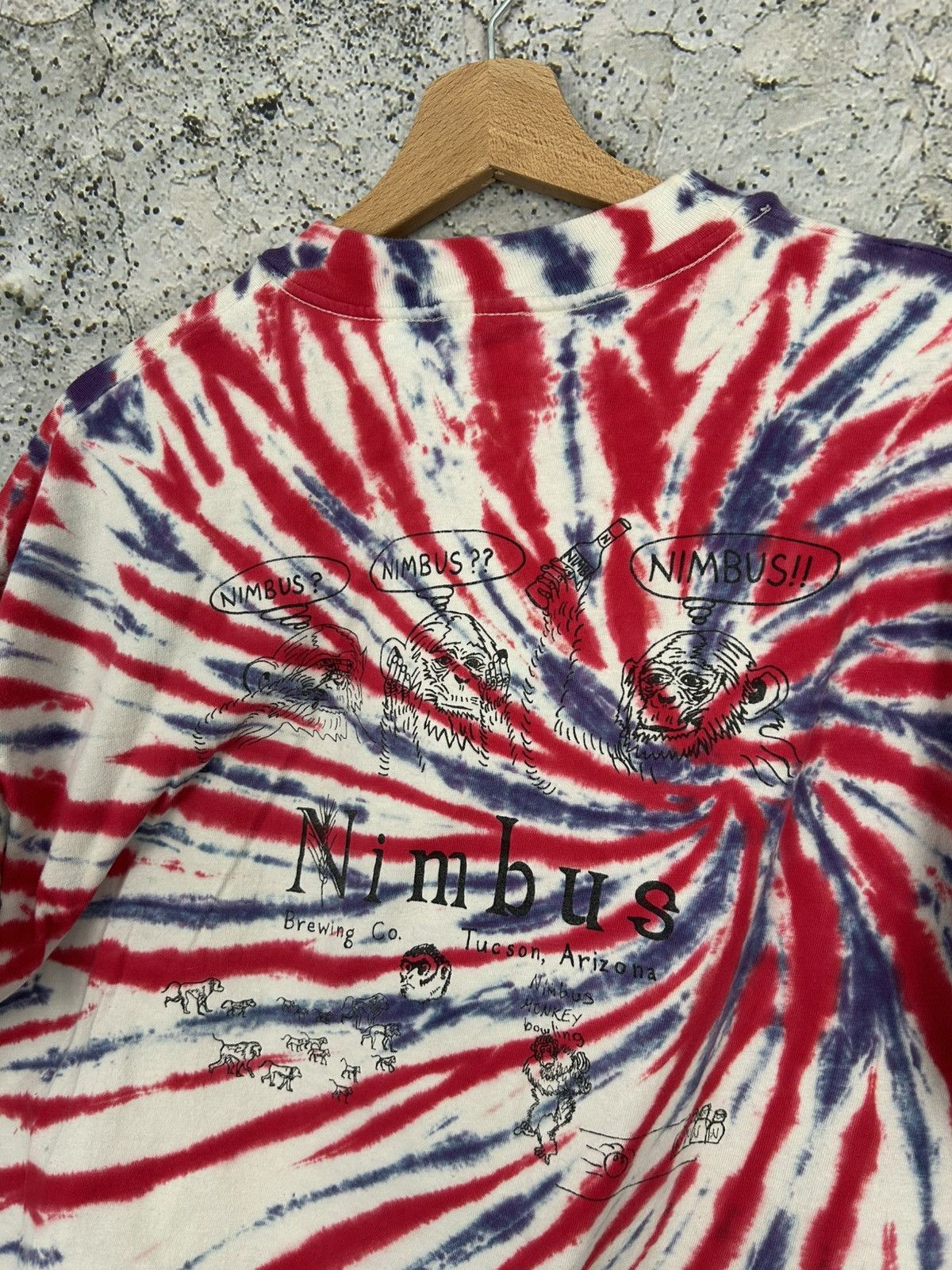 Vintage Vintage Tie Dye Nimbus 90s Single Stitch Graphic Tee Sketch Size US XL / EU 56 / 4 - 5 Thumbnail