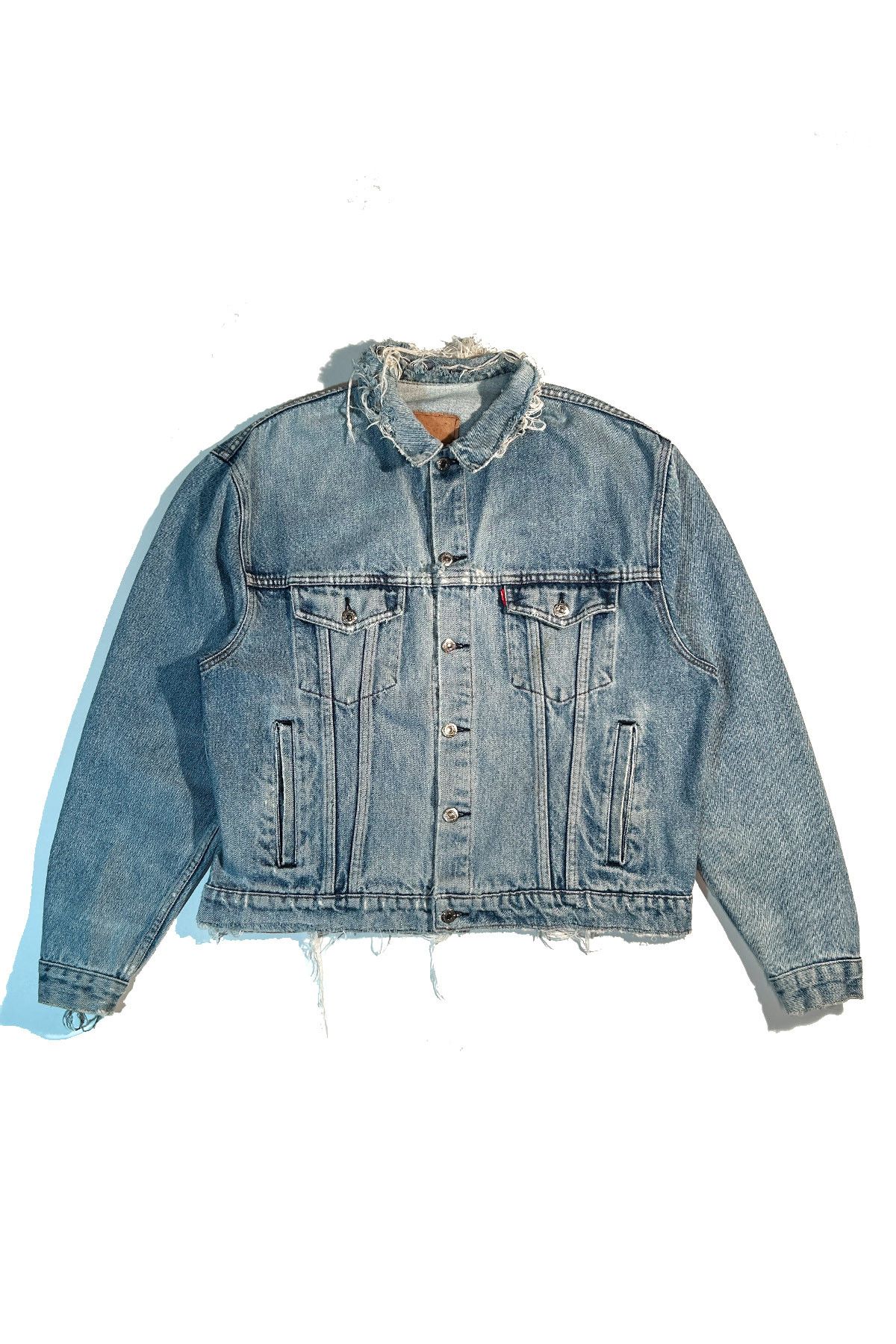 Levi's Vintage Clothing VINTAGE LEVI'S DESTROYED & DISTRESSED DENIM JACKET Size US L / EU 52-54 / 3 - 1 Thumbnail