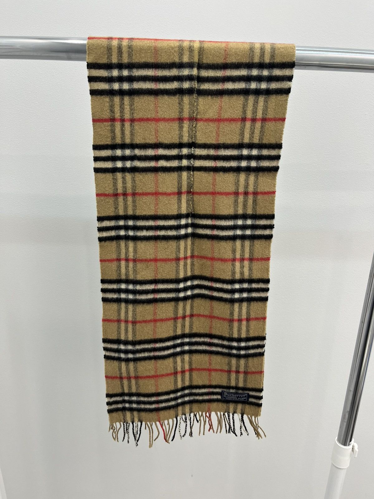 Burberry Vintage Burberrys Nova Check Cashmere Wool Scarf Size ONE SIZE - 2 Thumbnail