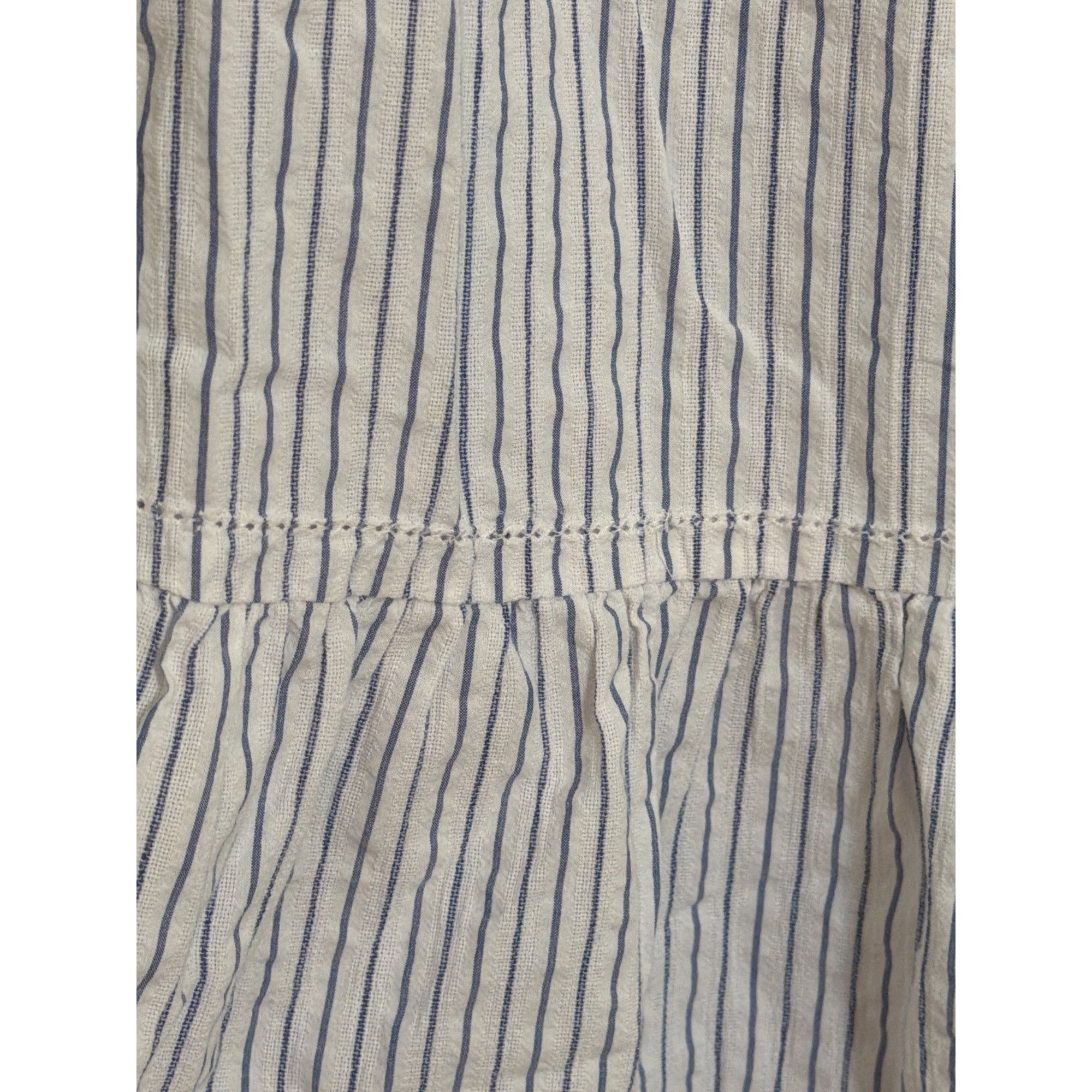 Vineyard Vines Vineyard Vines Striped V Neck Dress Pintuck Flutter Sleeves Size XXS / US 00 / IT 34 - 2 Thumbnail